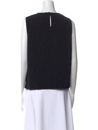 Bob Mackie Crew Neck Sleeveless Top