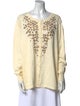 Bob Mackie Printed Scoop Neck Sweater