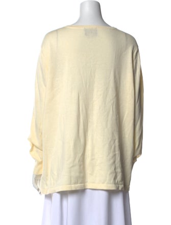 Bob Mackie Printed Scoop Neck Sweater