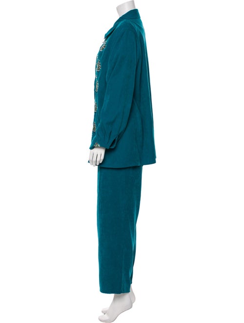 Bob Mackie Printed Embroidered Accent Tracksuit