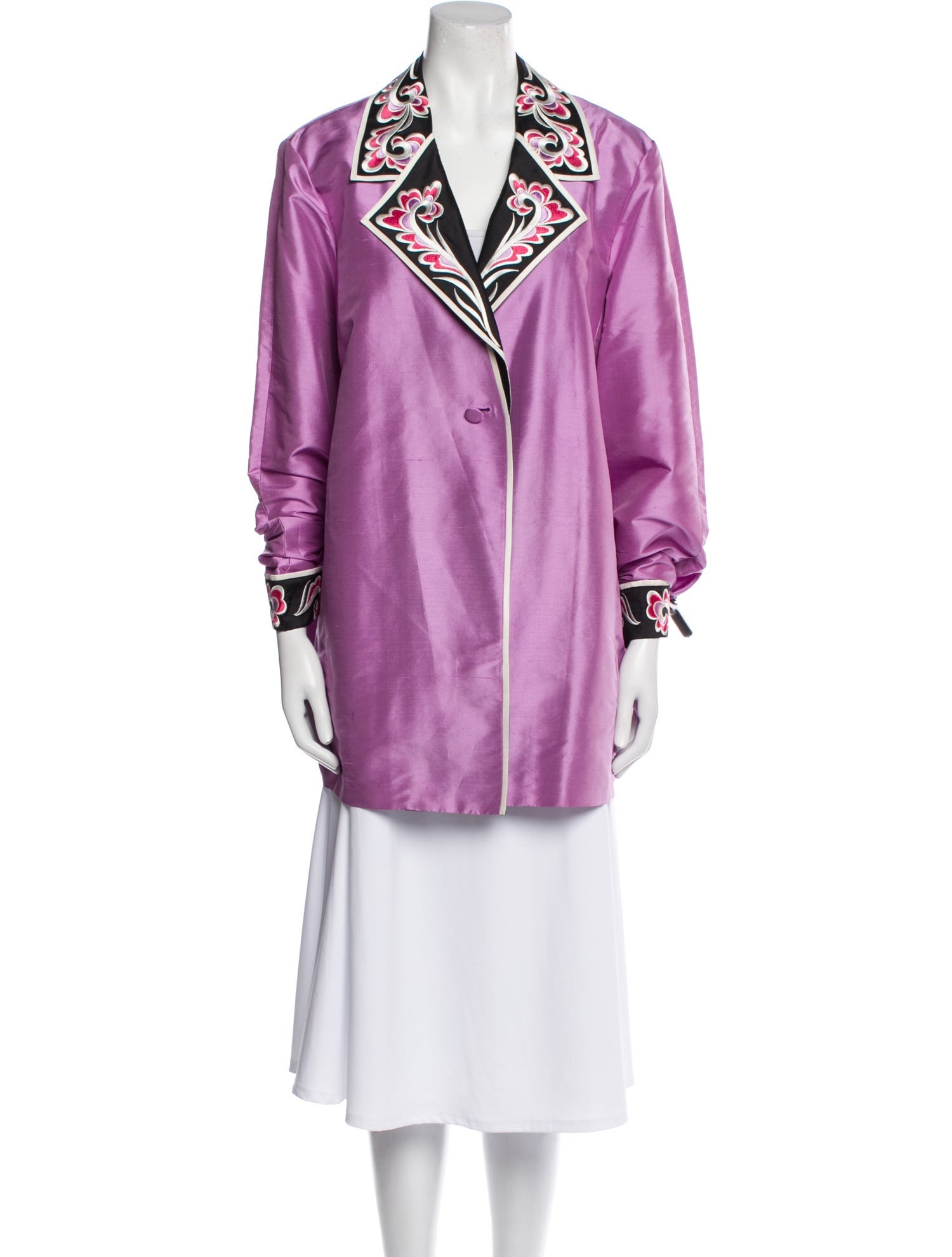 Bob Mackie Silk Printed Jacket