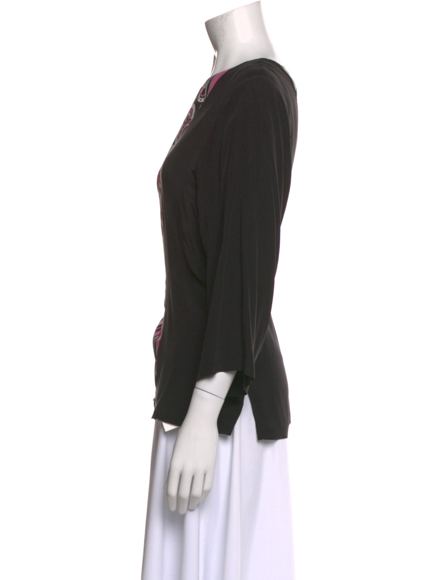 Bob Mackie Silk Printed Blouse