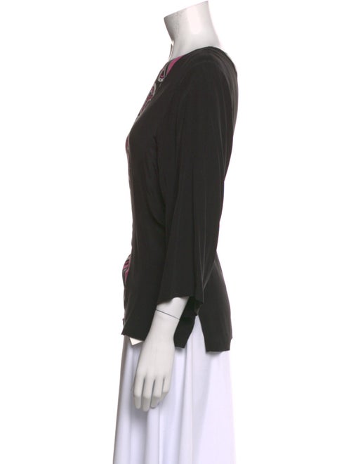 Bob Mackie Silk Printed Blouse