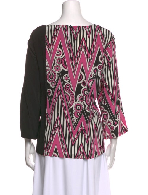 Bob Mackie Silk Printed Blouse