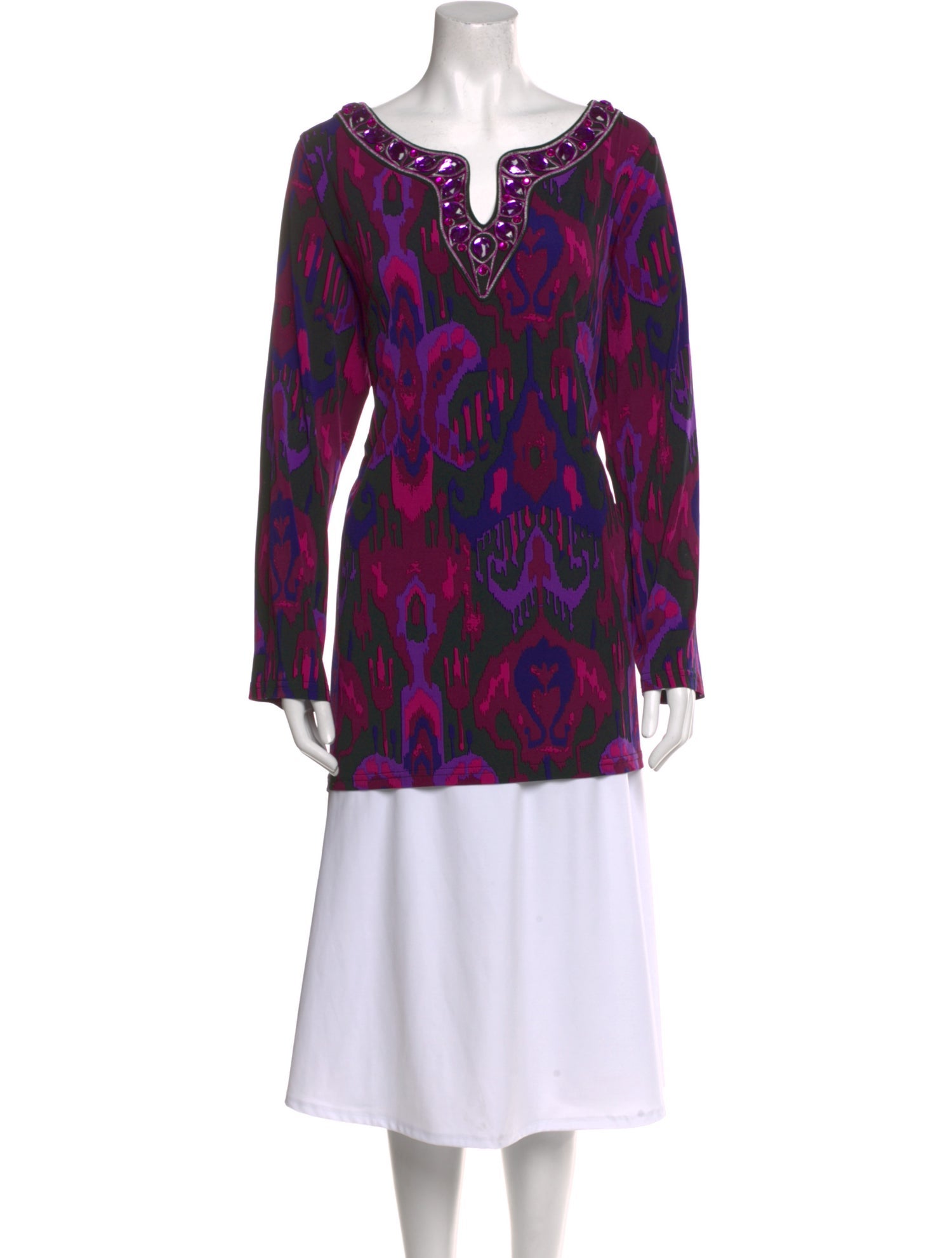 Bob Mackie Printed V-Neck Tunic