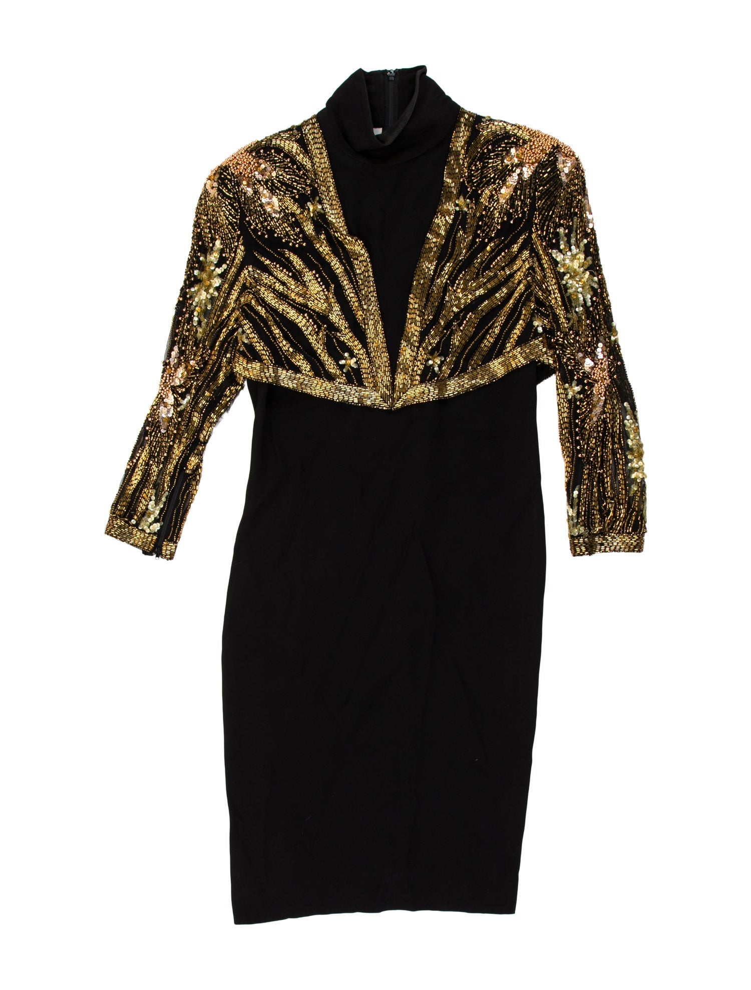 Bob Mackie Colorblock Pattern Mini Dress