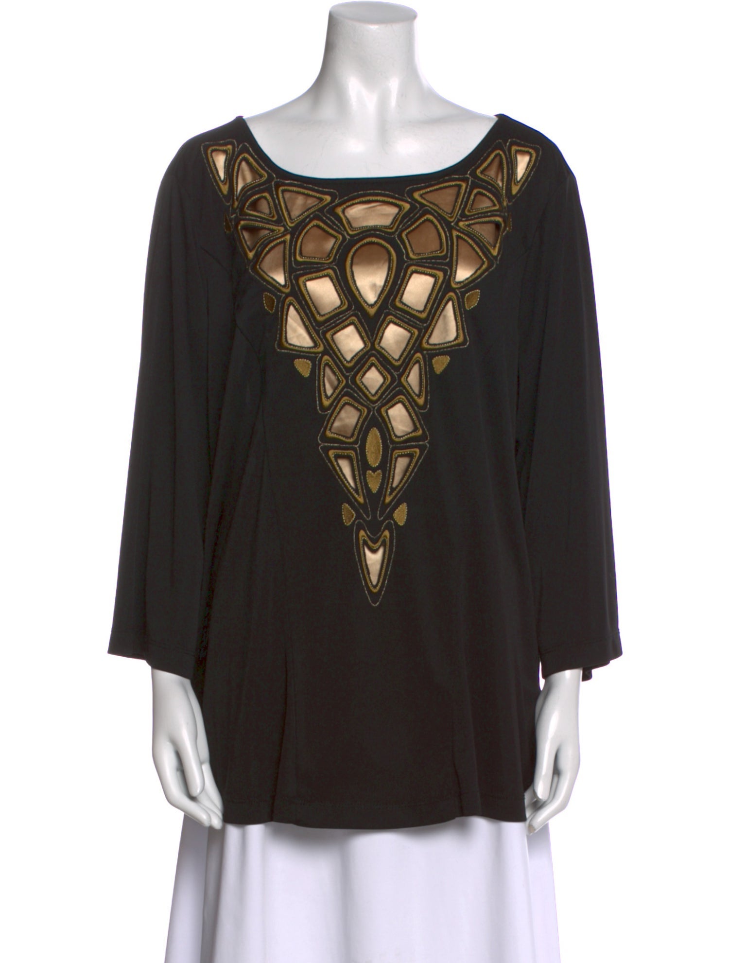 Bob Mackie Patterned Scoop Neck Tunic