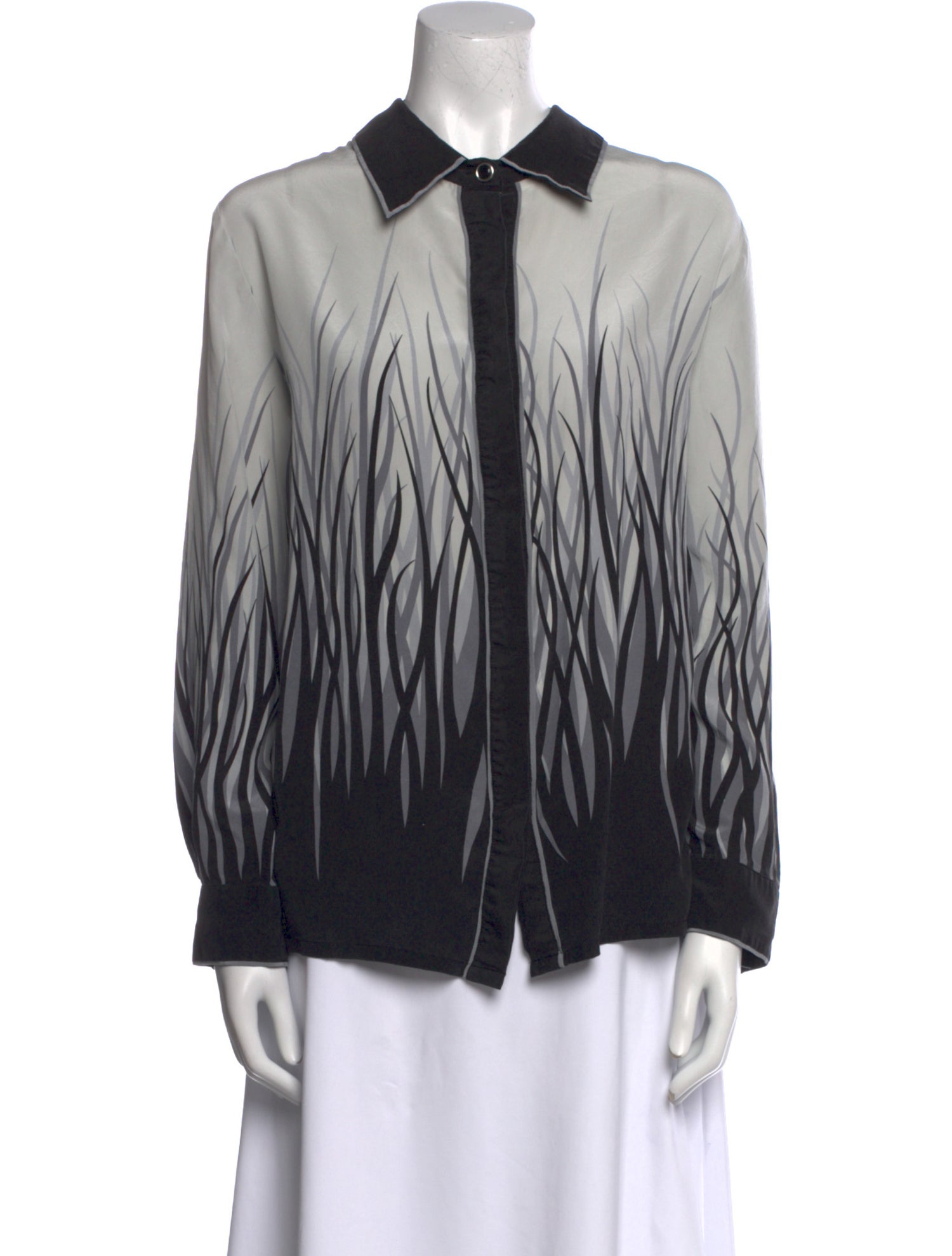 Bob Mackie Silk Printed Blouse