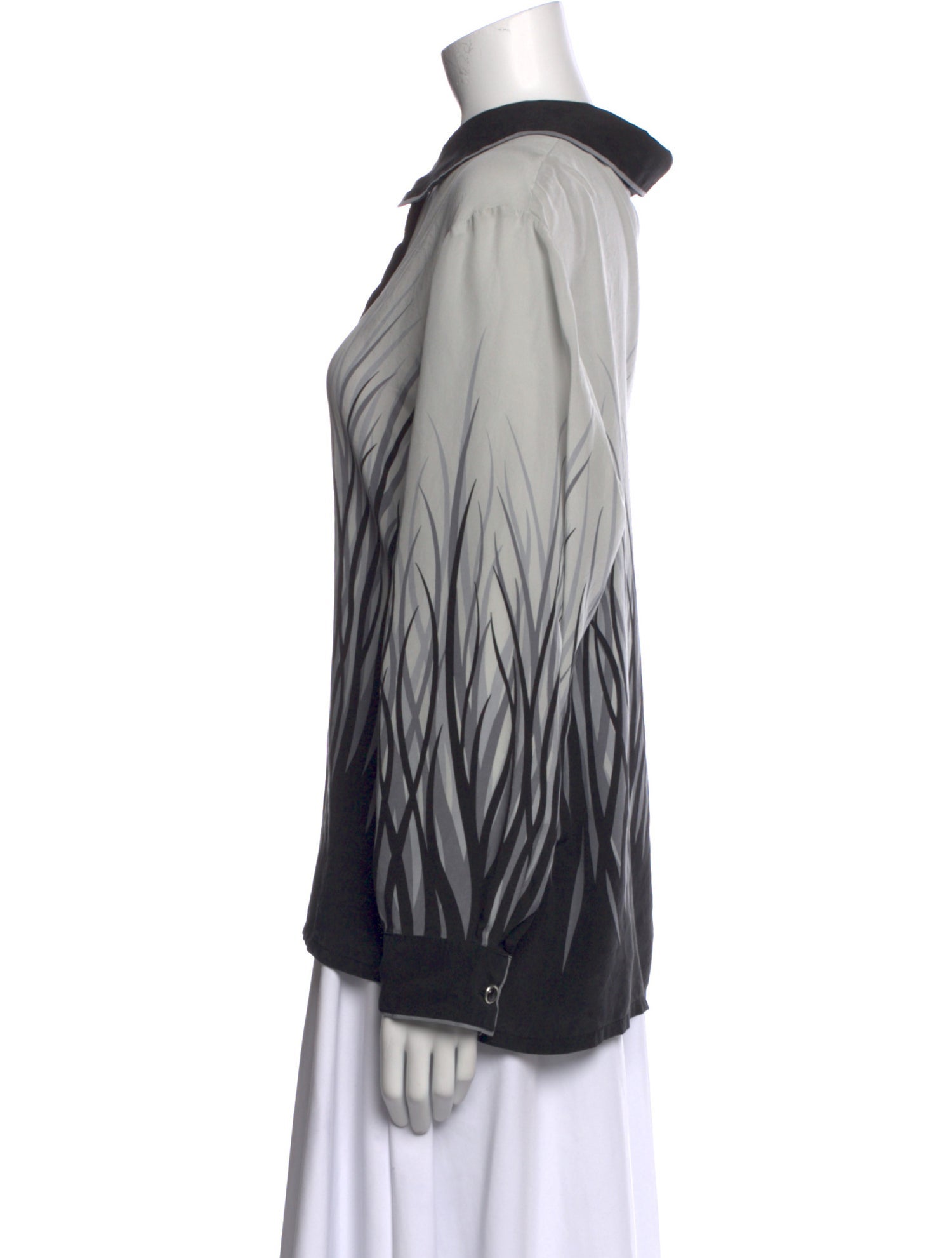 Bob Mackie Silk Printed Blouse