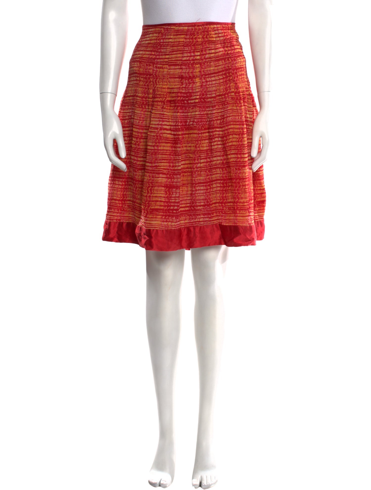 Bob Mackie Silk Knee-Length Skirt