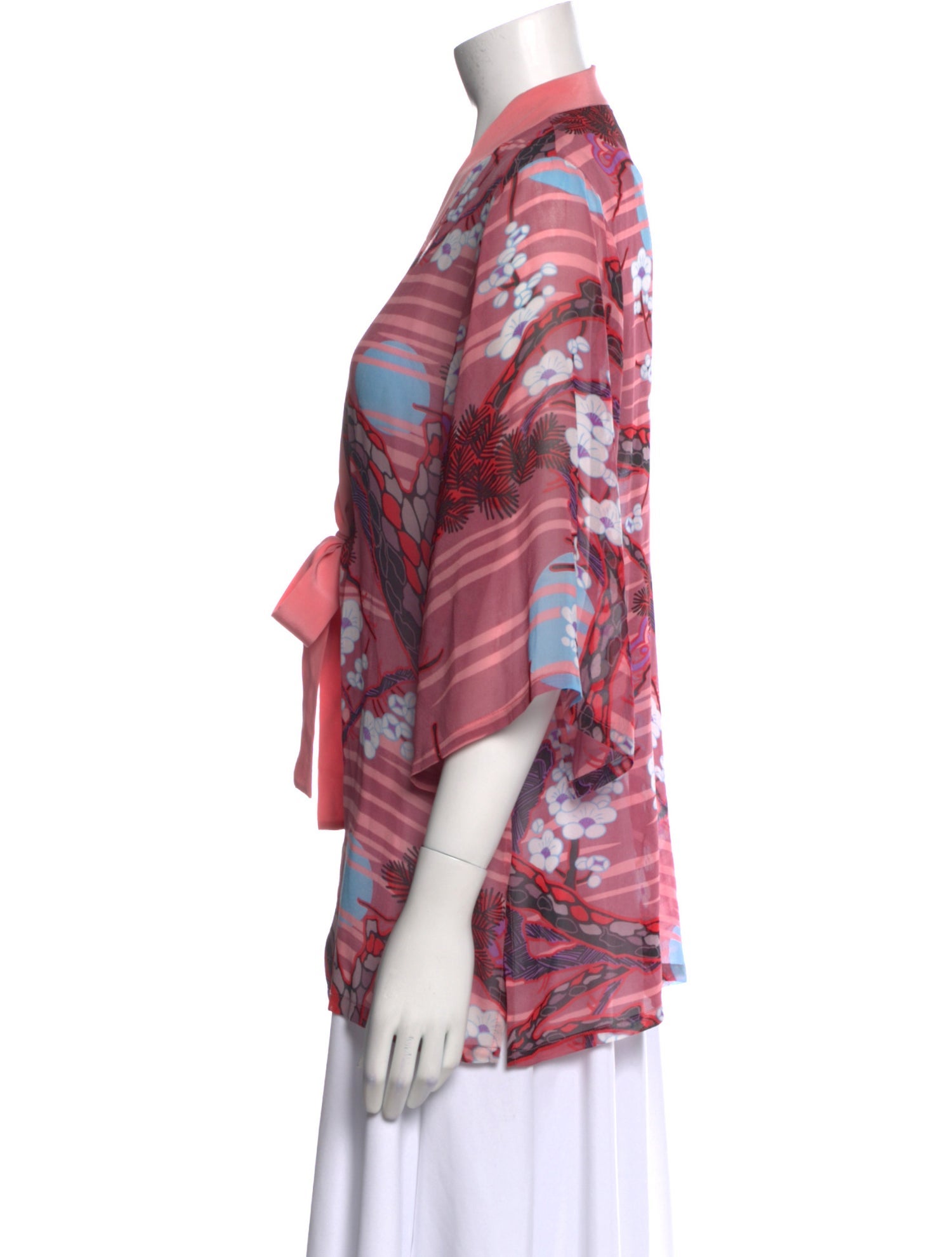 Bob Mackie Silk Printed Blouse