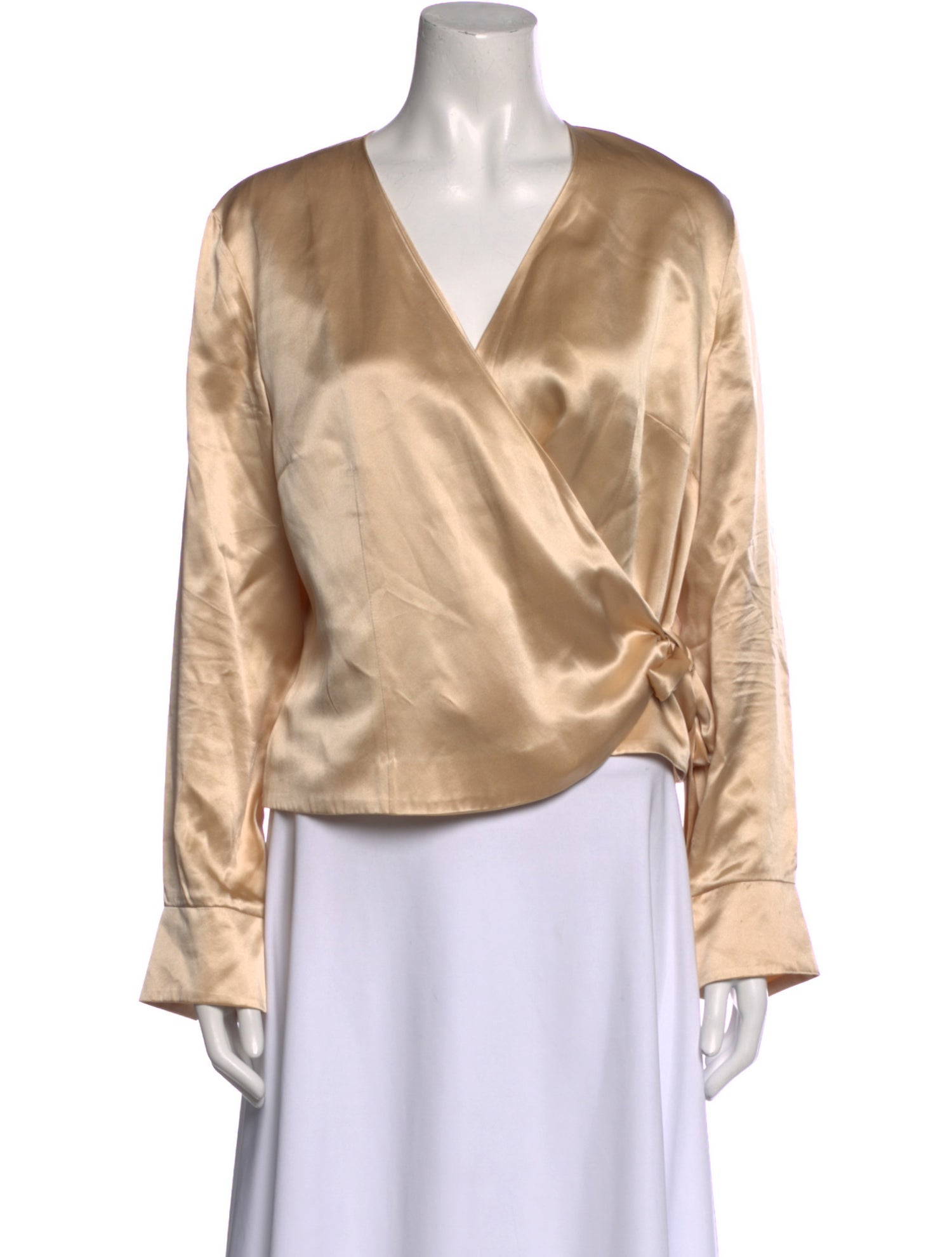 Bob Mackie Silk V-Neck Blouse