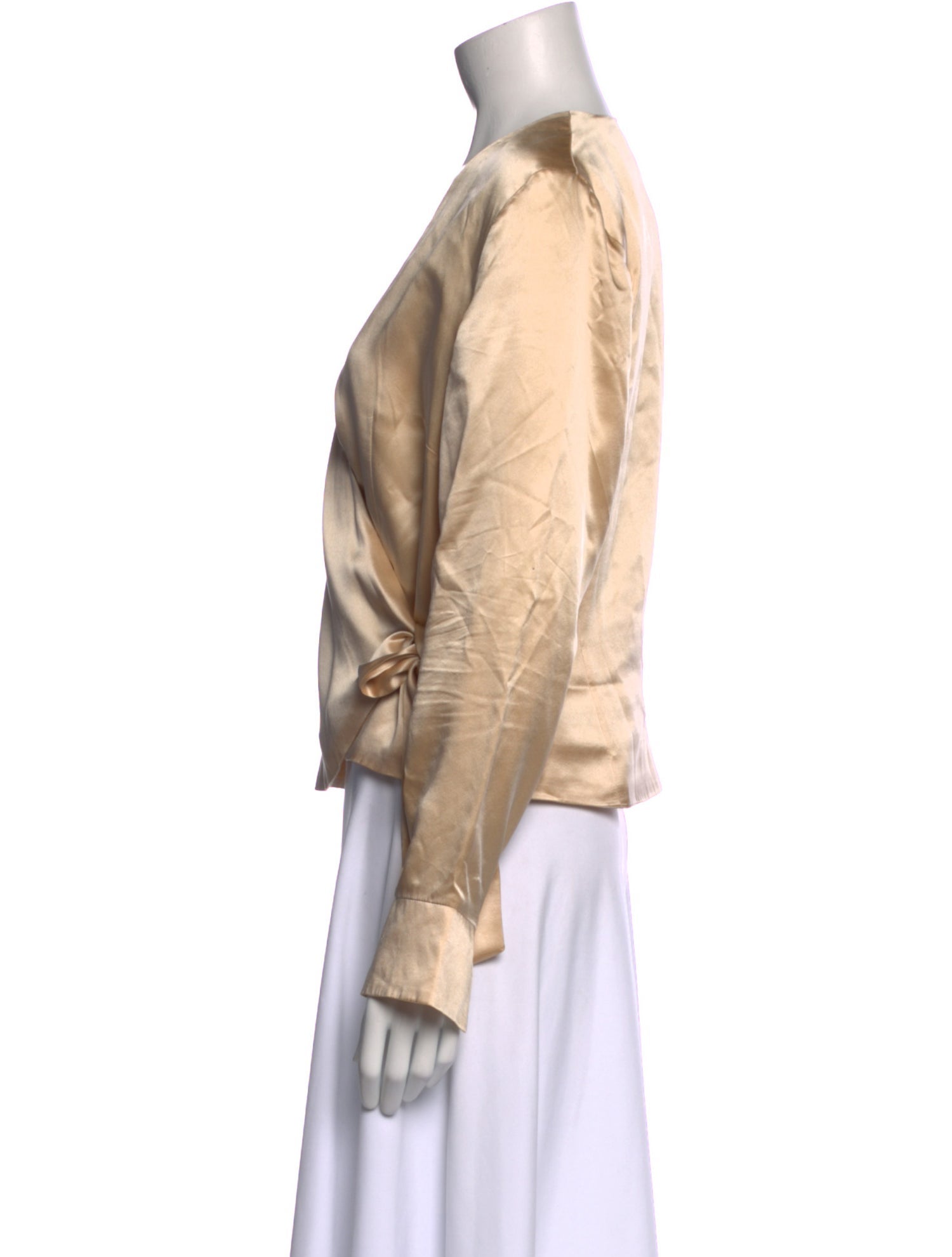 Bob Mackie Silk V-Neck Blouse