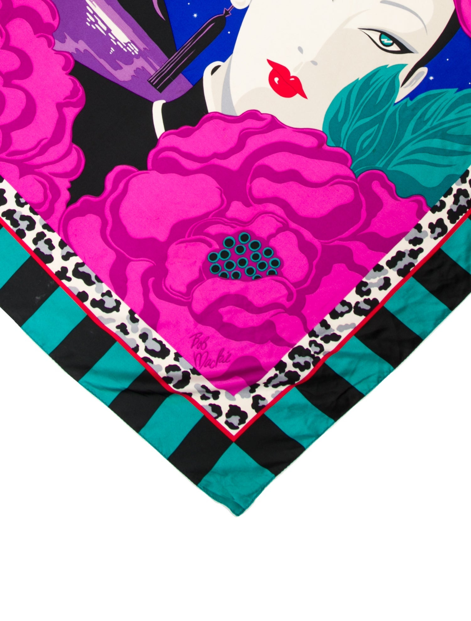 Bob Mackie Silk Printed Scarf