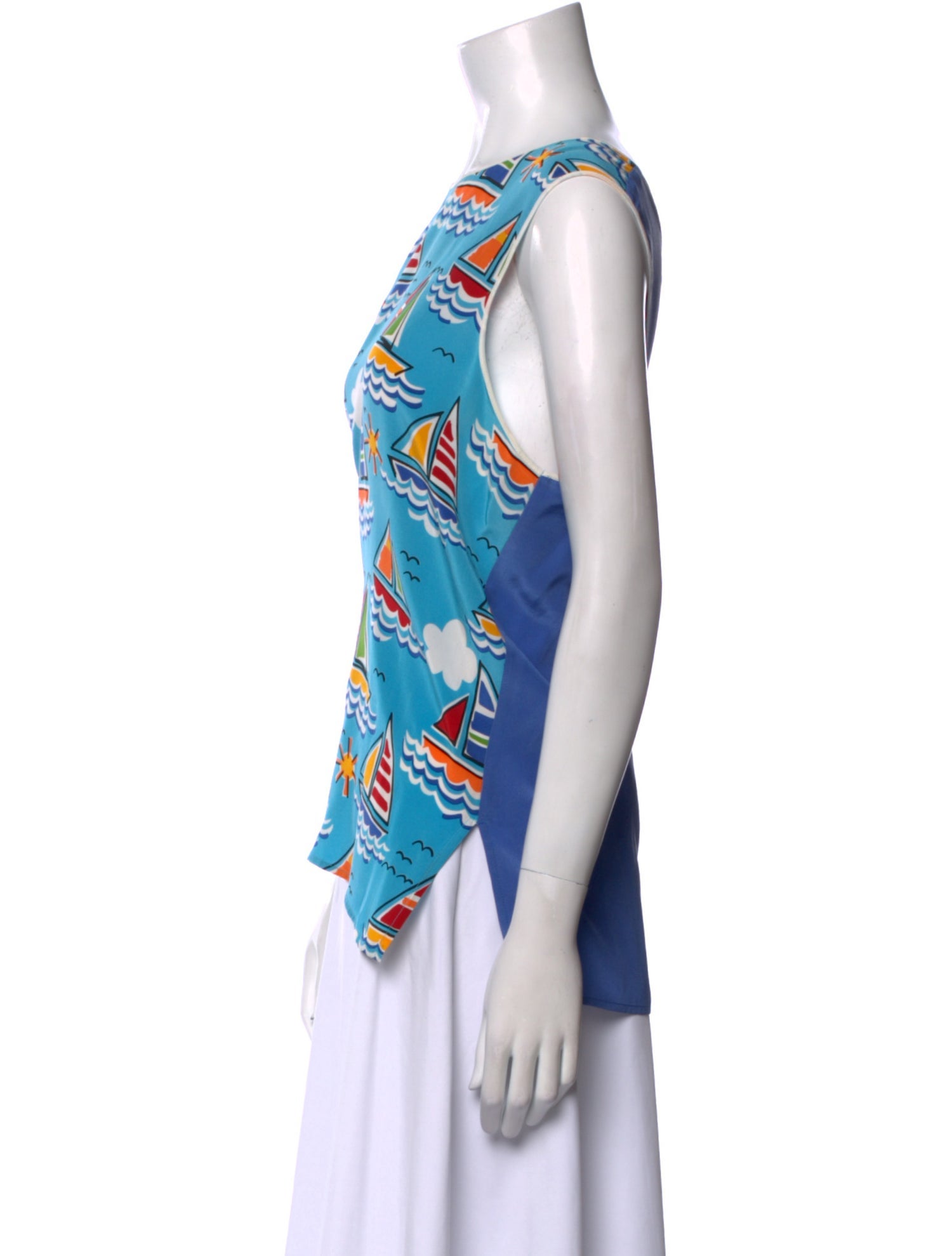 Bob Mackie Silk Printed Top