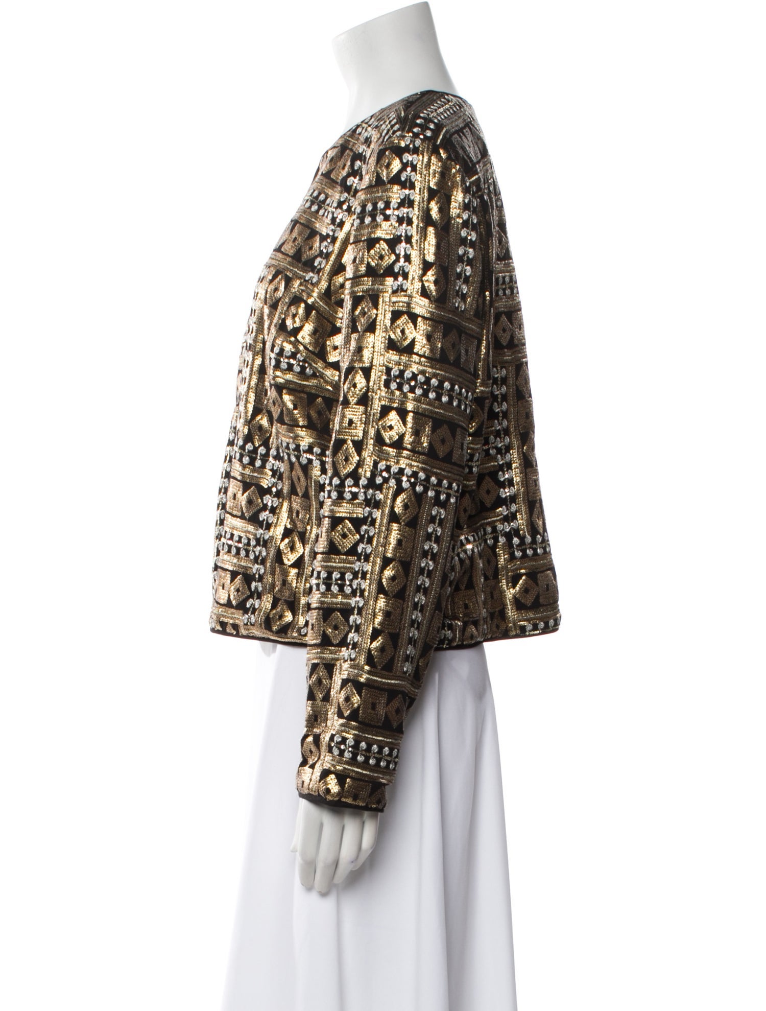 Bob Mackie Tweed Pattern Evening Jacket