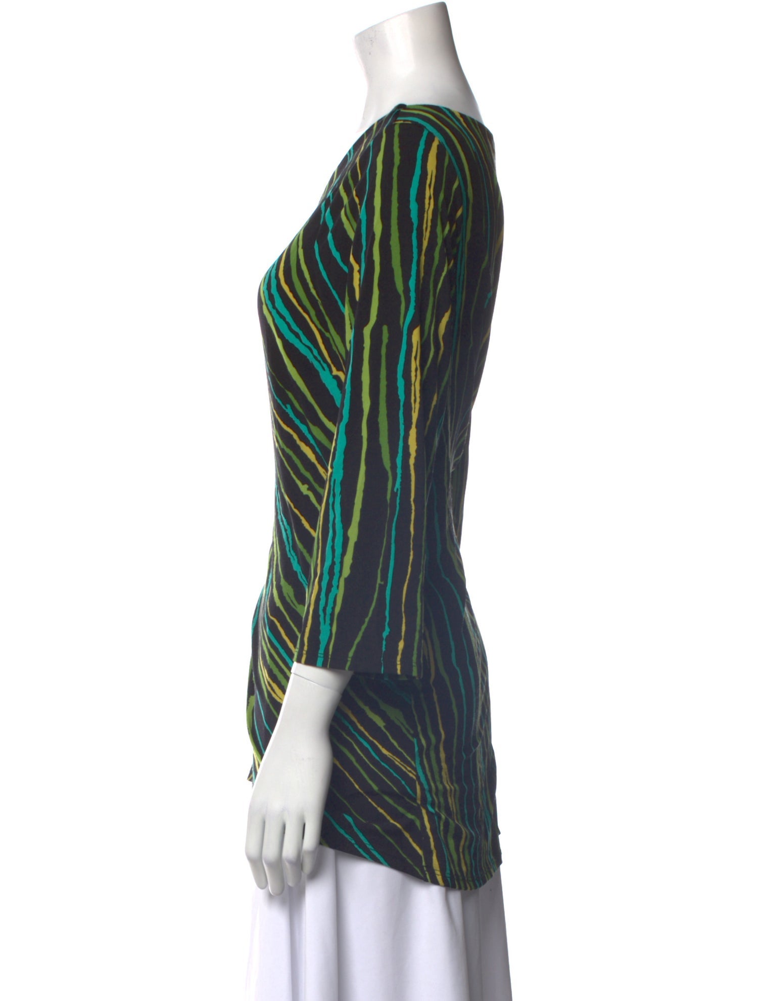 Bob Mackie Striped V-Neck Tunic