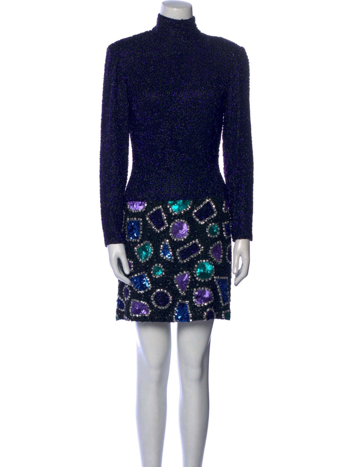 Bob Mackie Turtleneck Mini Dress