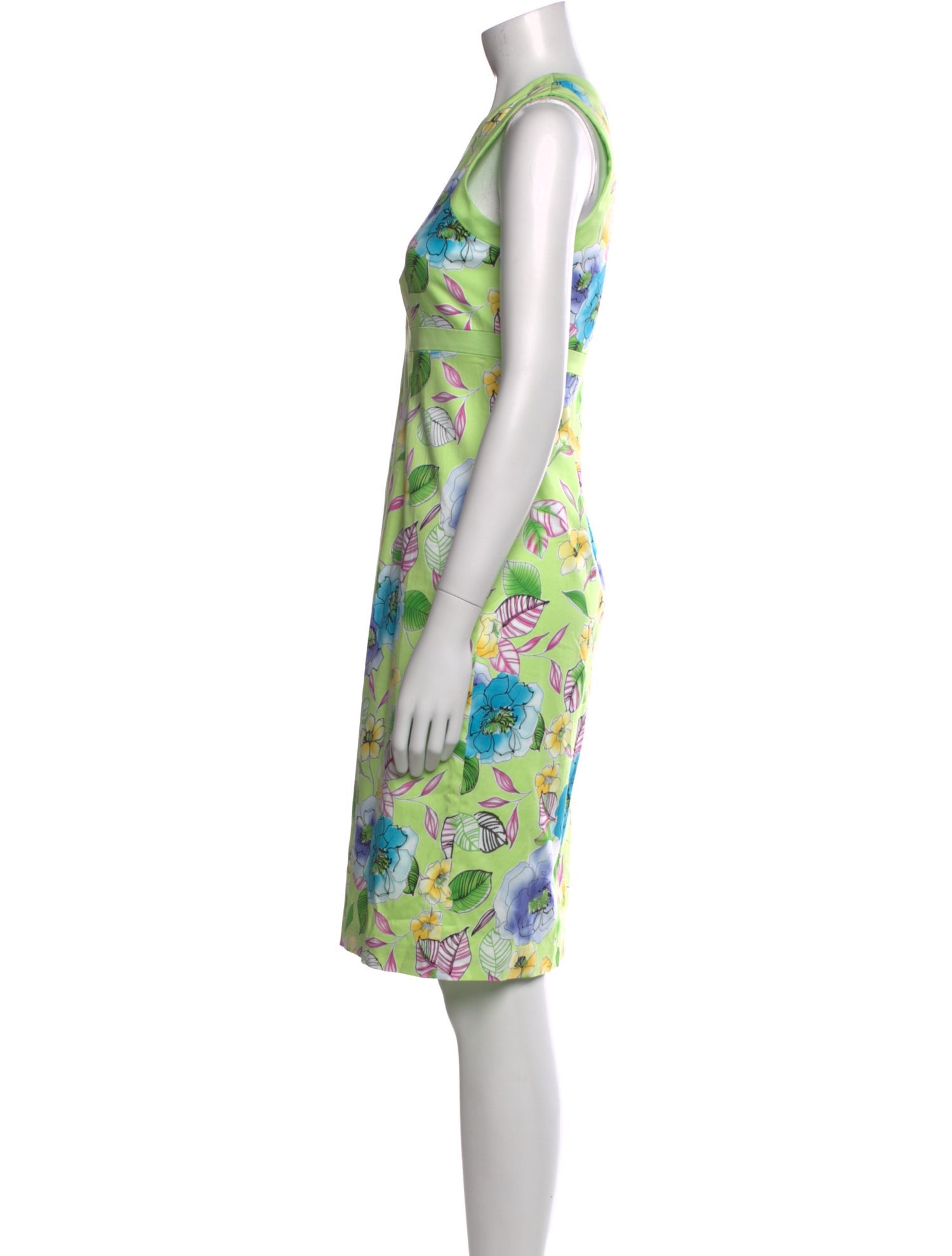Bob Mackie Floral Print Knee-Length Dress