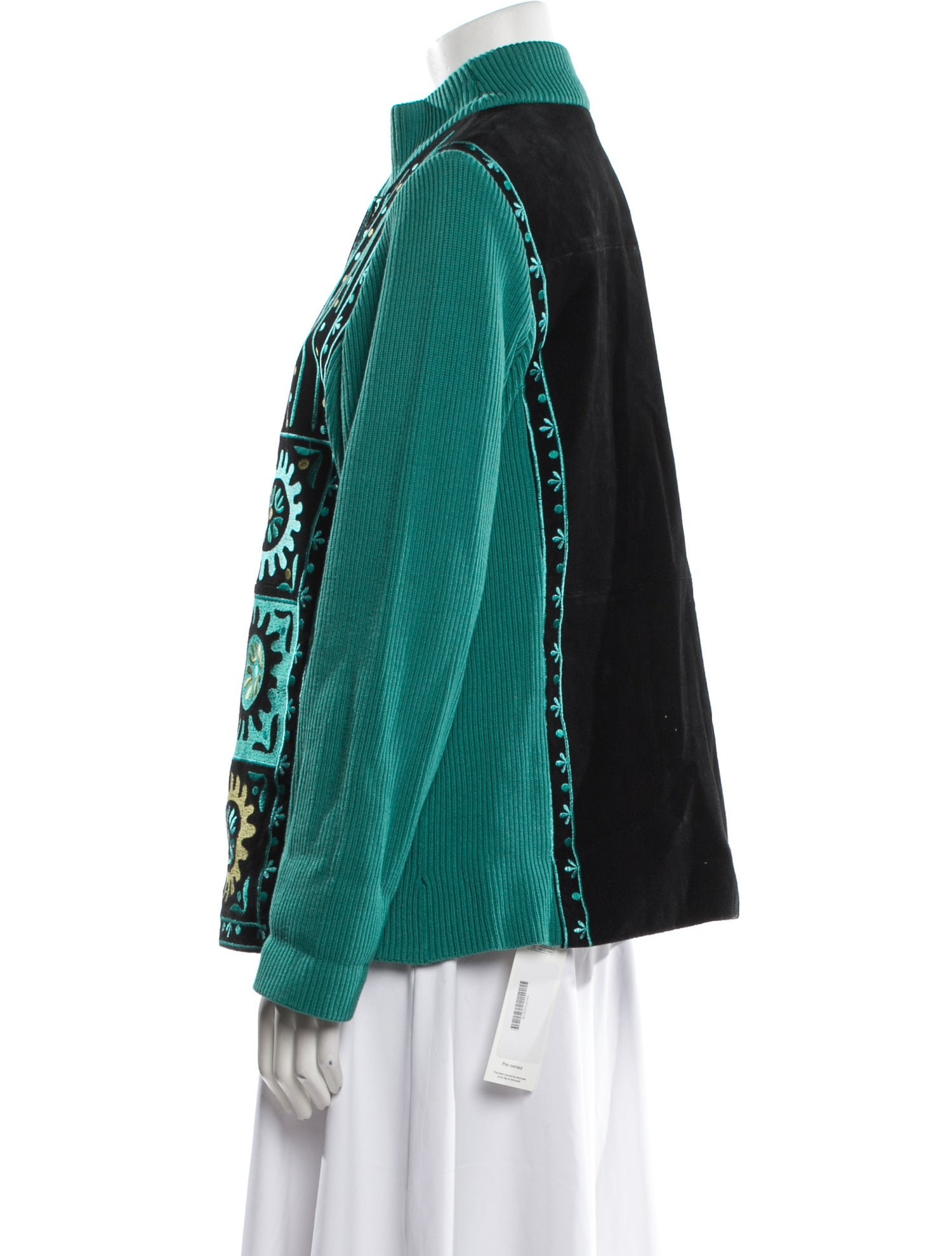 Bob Mackie Leather Printed Evening Jacket