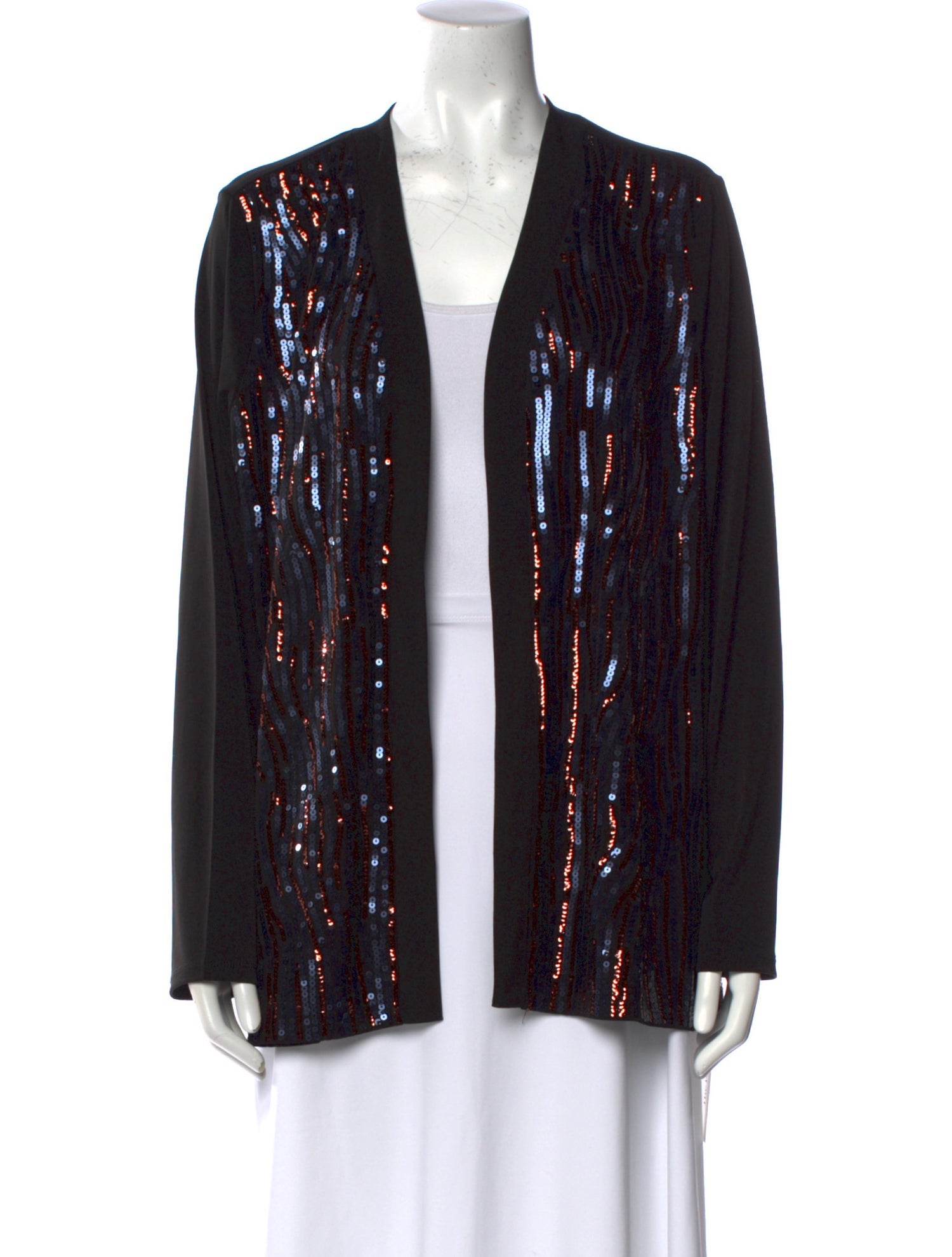 Bob Mackie Printed Open Front Sweater w/ Tags