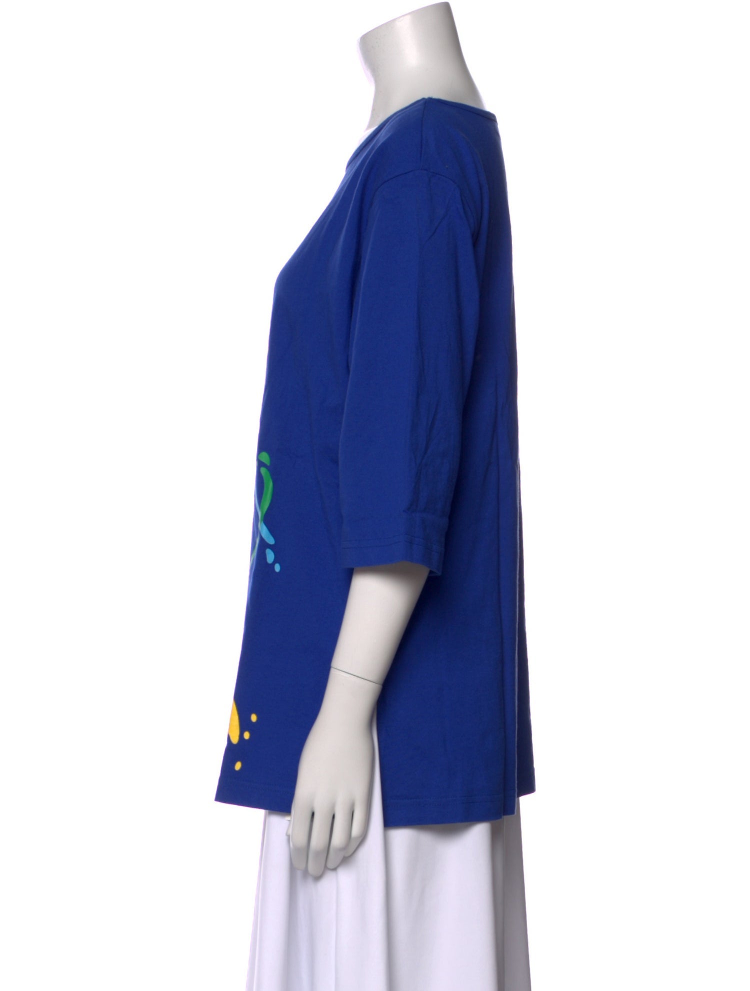 Bob Mackie Graphic Print Scoop Neck T-Shirt