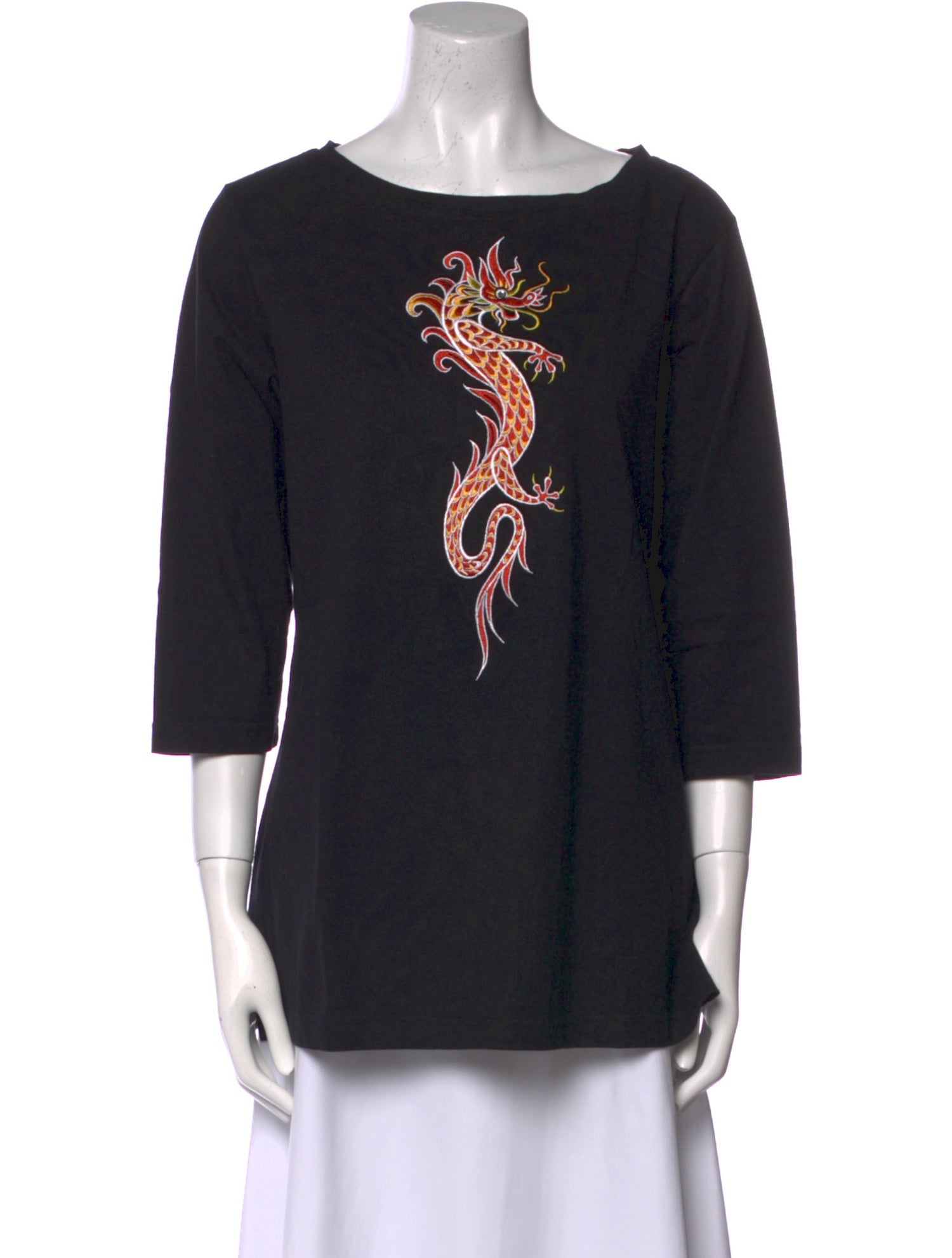 Bob Mackie Graphic Print Bateau Neckline Tunic