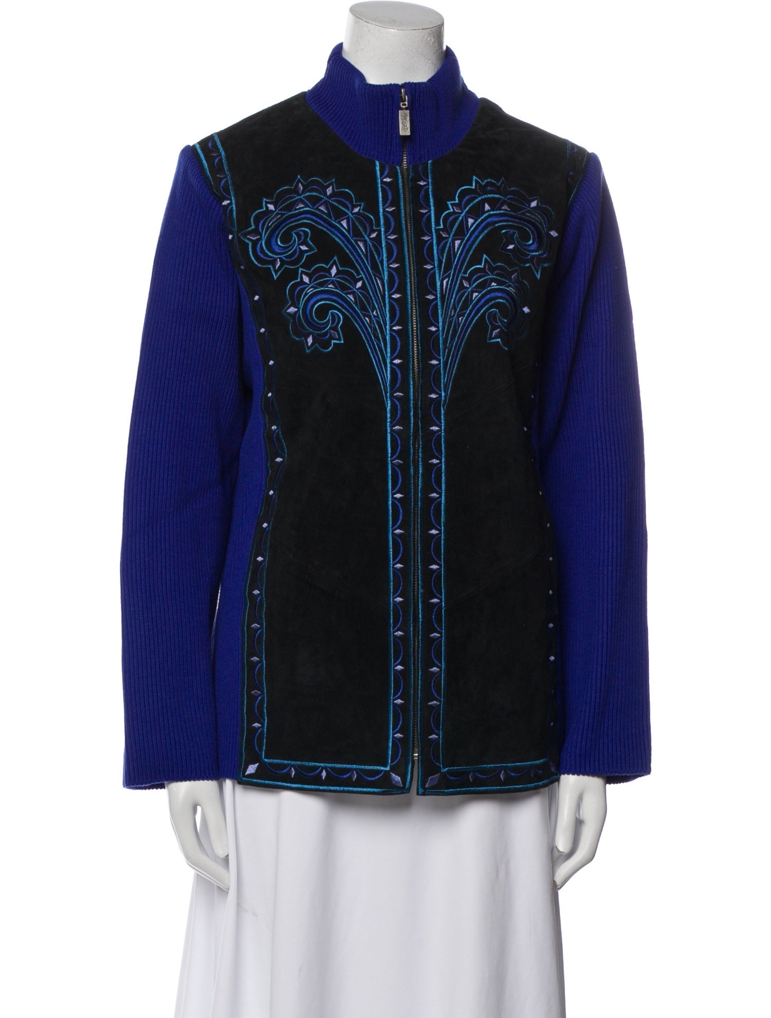 Bob Mackie Leather Printed Jacket