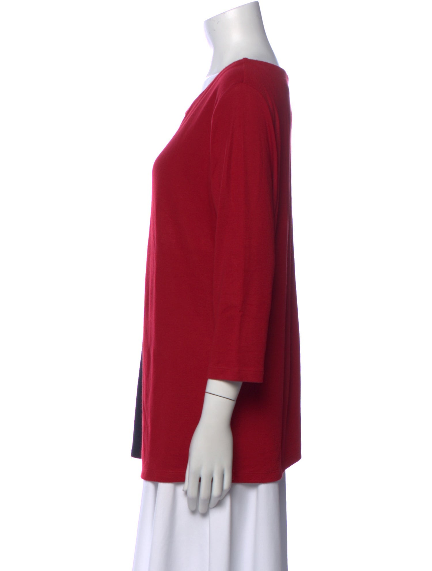 Bob Mackie Scoop Neck Three-Quarter Sleeve Tunic