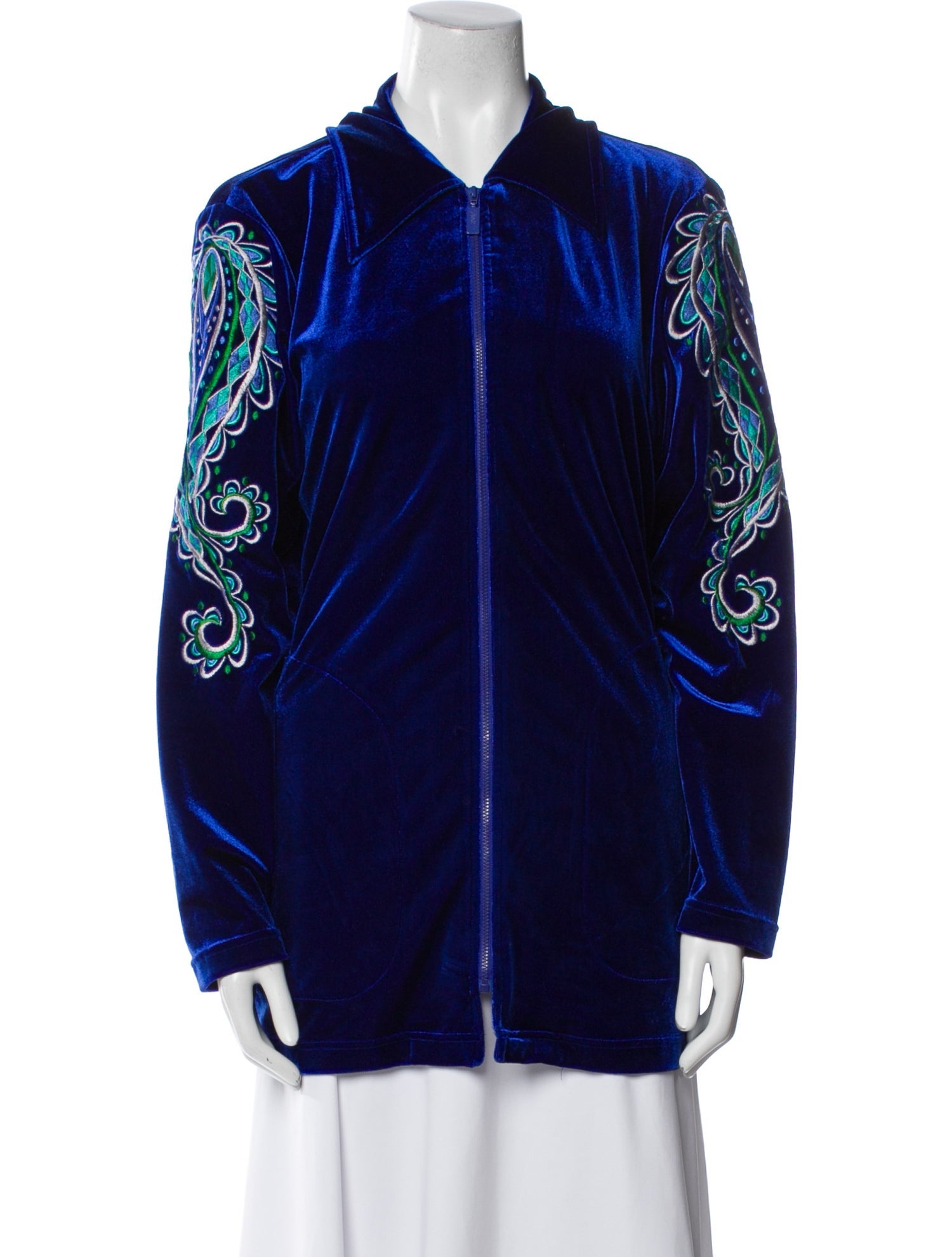 Bob Mackie Paisley Print Bomber Jacket