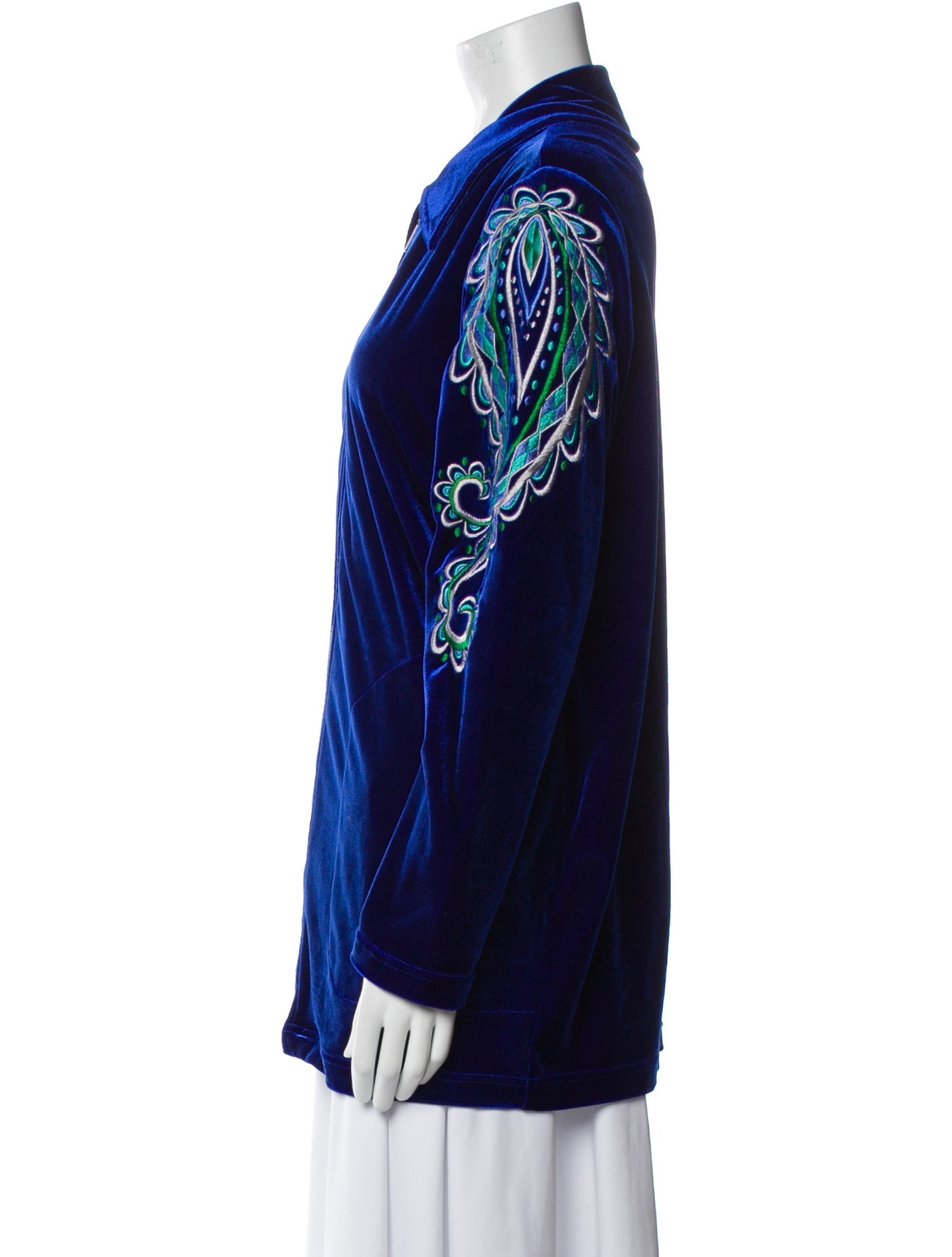 Bob Mackie Paisley Print Bomber Jacket