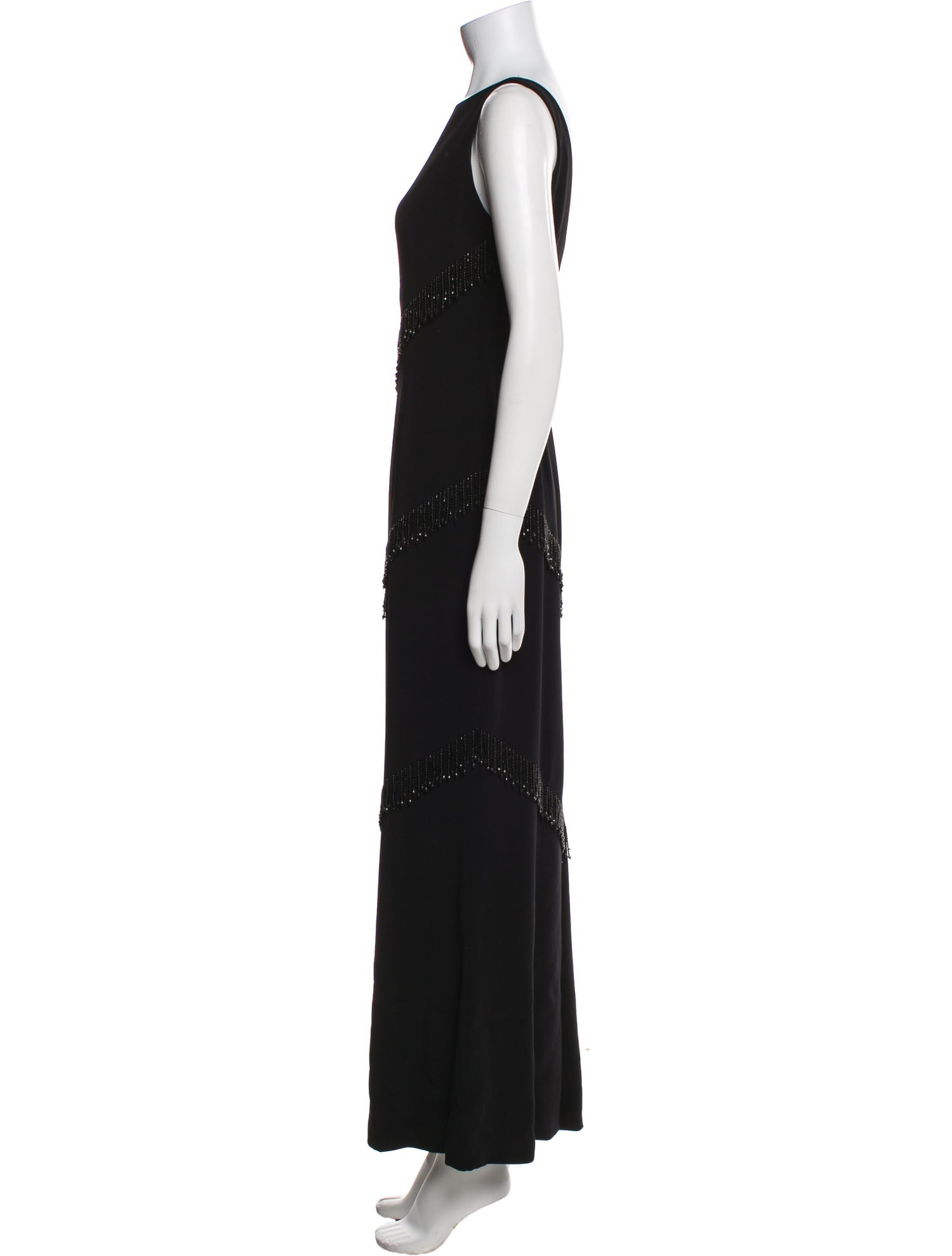 Bob Mackie Bateau Neckline Long Dress