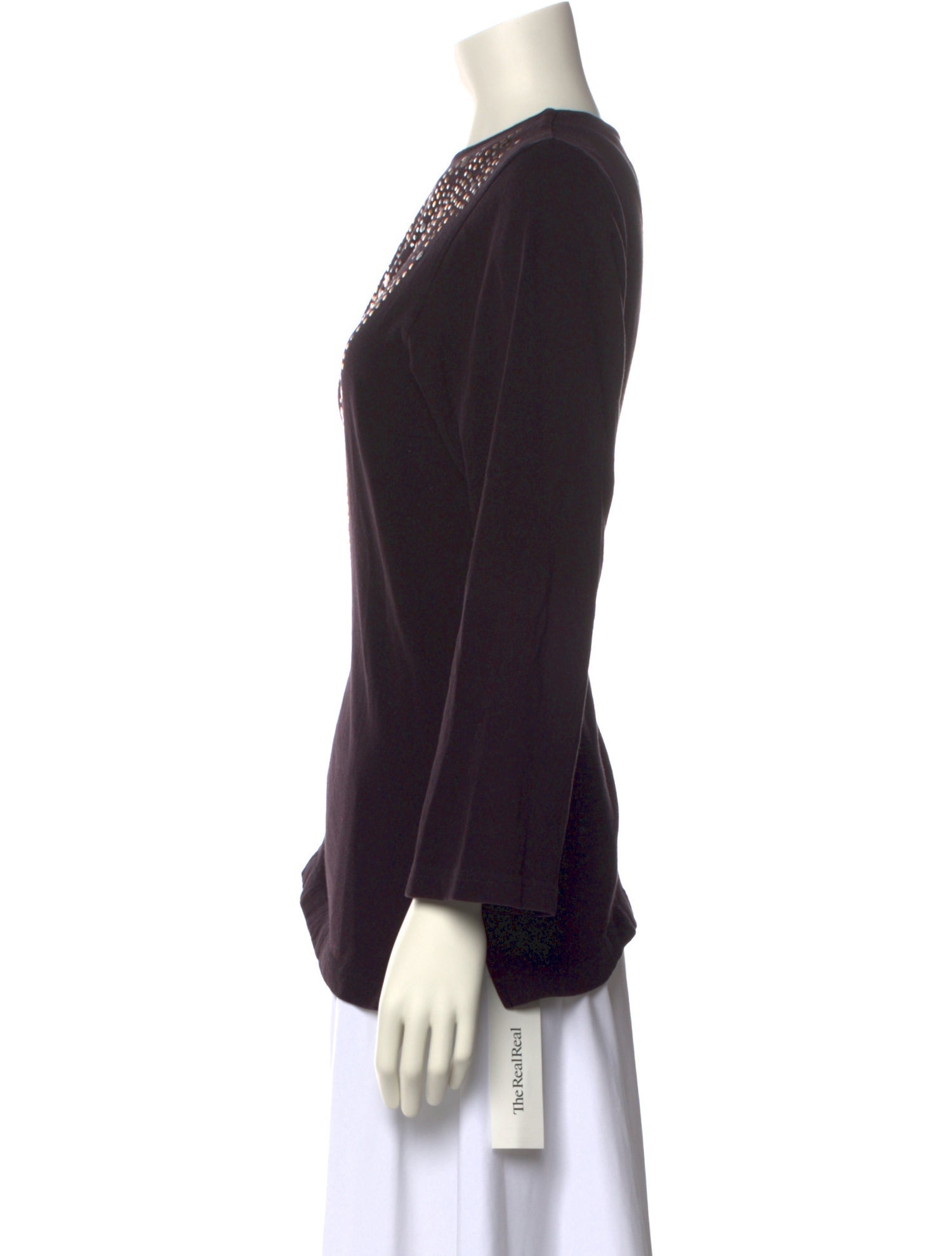 Bob Mackie Bateau Neckline Long Sleeve Sweatshirt