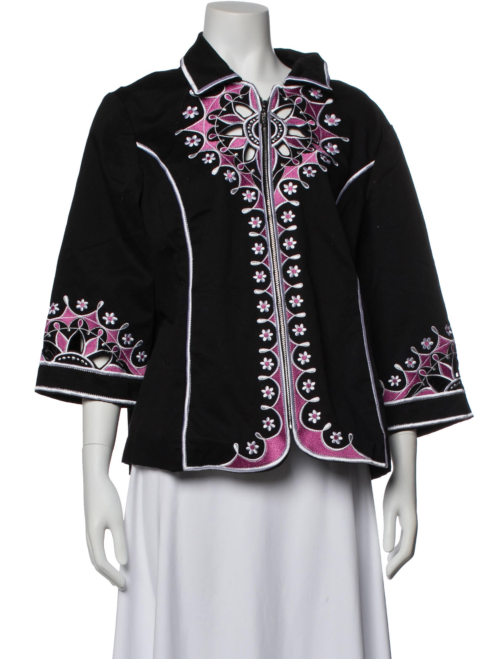 Bob Mackie Floral Print Evening Jacket