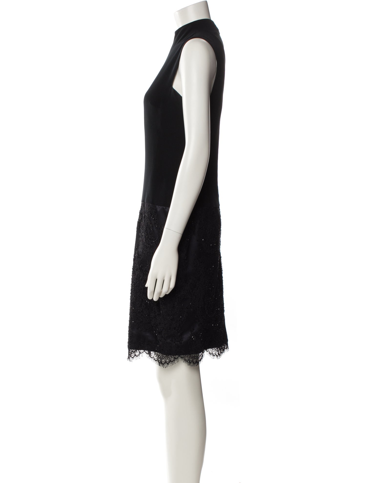 Bob Mackie Mock Neck Knee-Length Dress