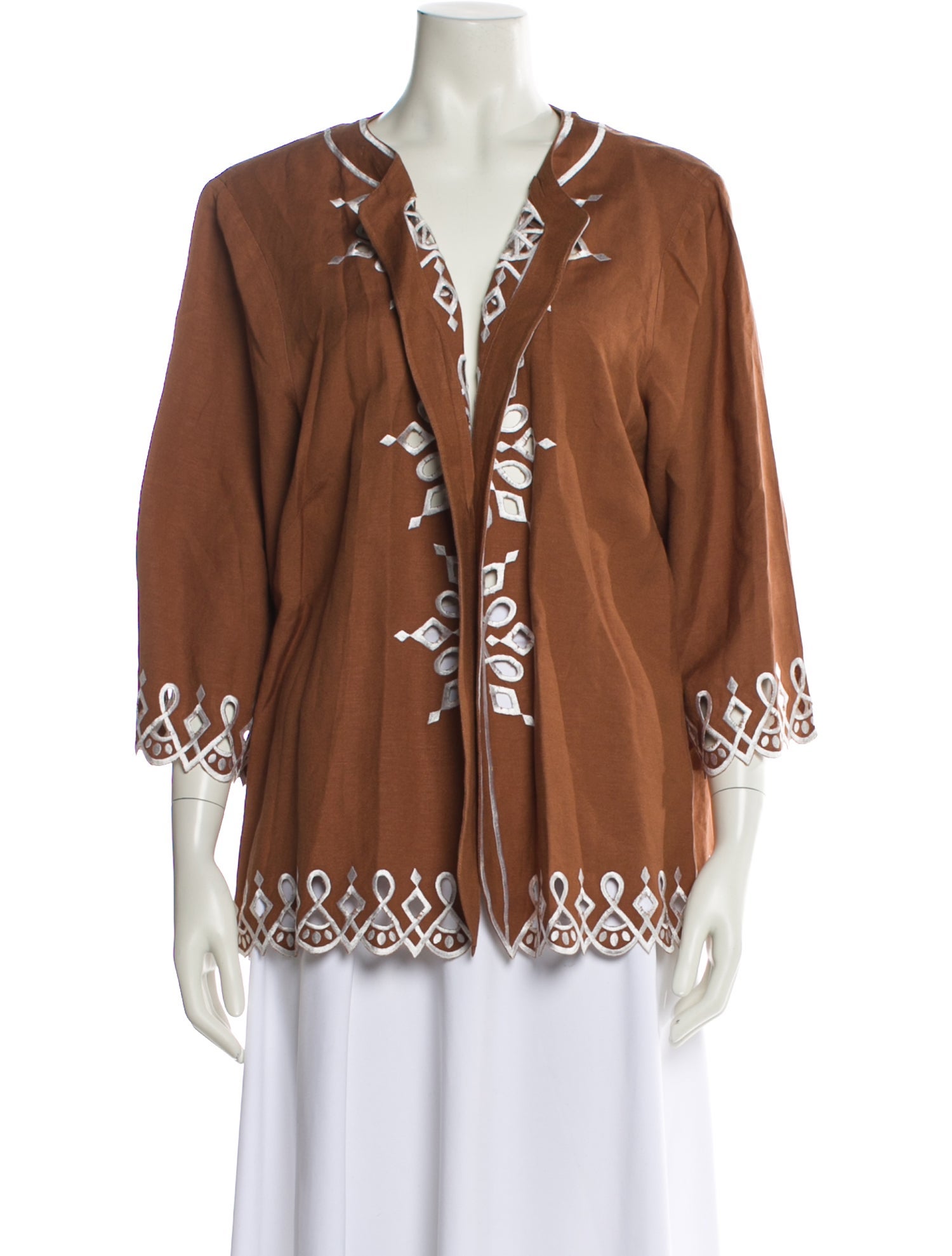 Bob Mackie Linen Patterned Pajamas