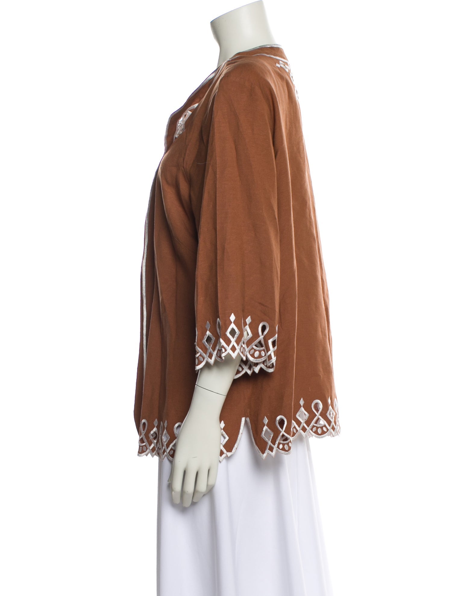 Bob Mackie Linen Patterned Pajamas