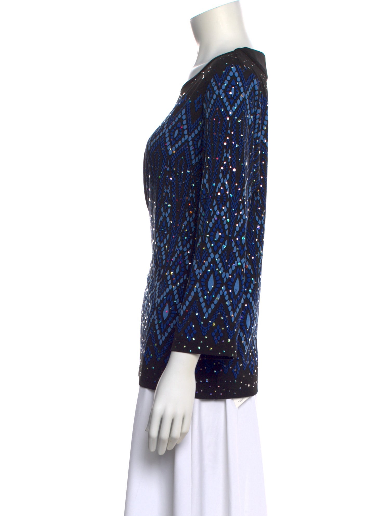 Bob Mackie Printed Scoop Neck Top