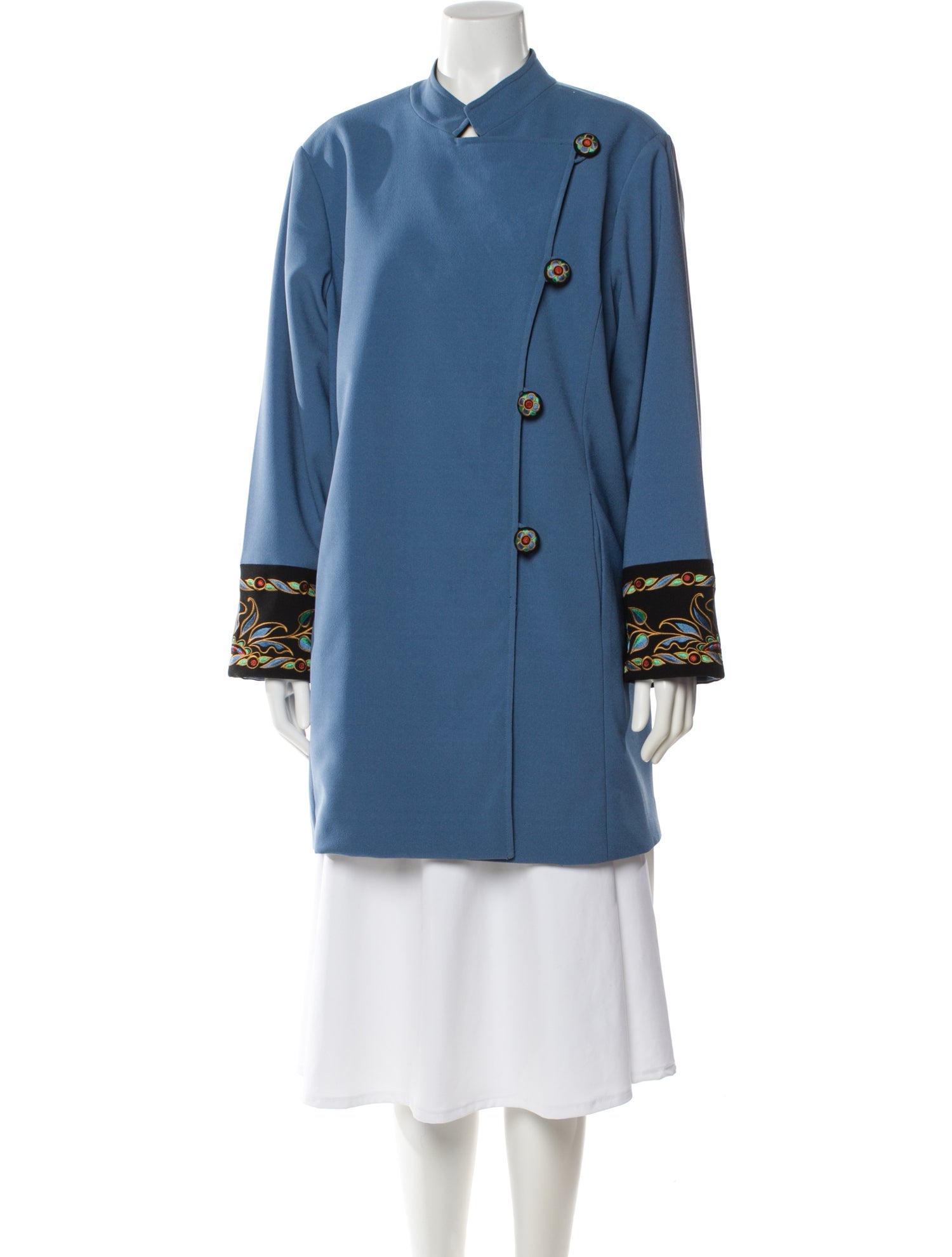 Bob Mackie Printed Trench Coat