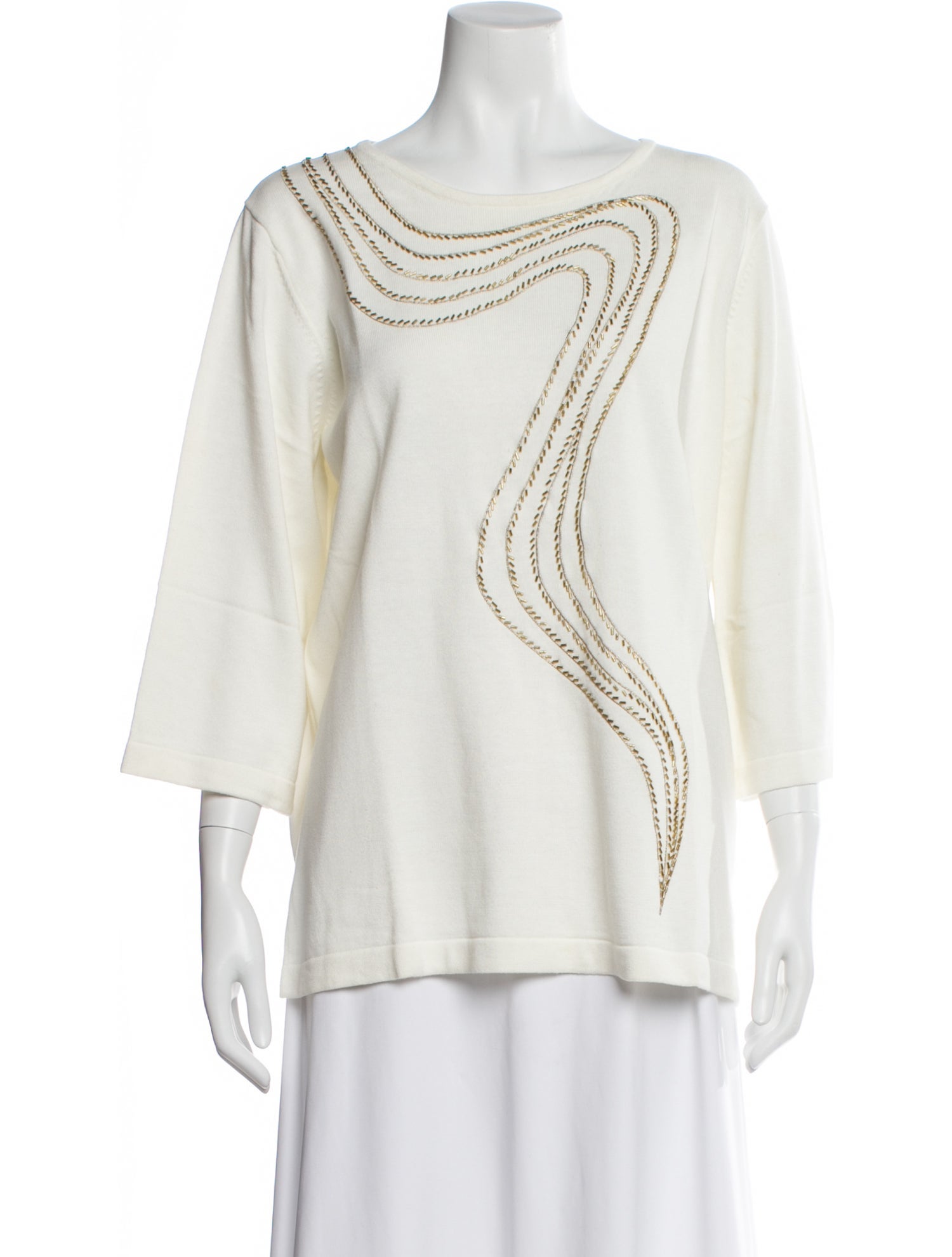Bob Mackie Scoop Neck Sweater