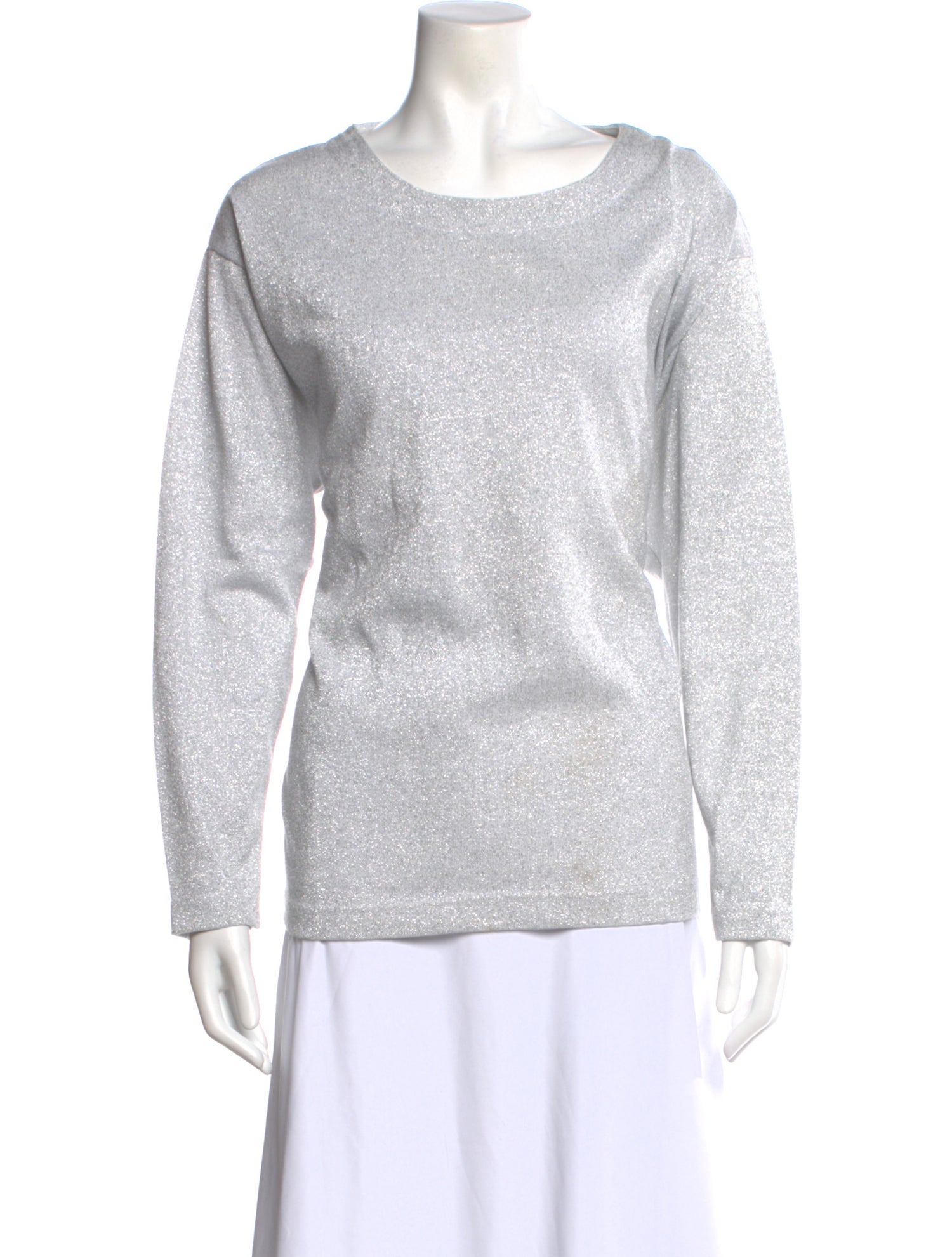 Bob Mackie Crew Neck Long Sleeve Top