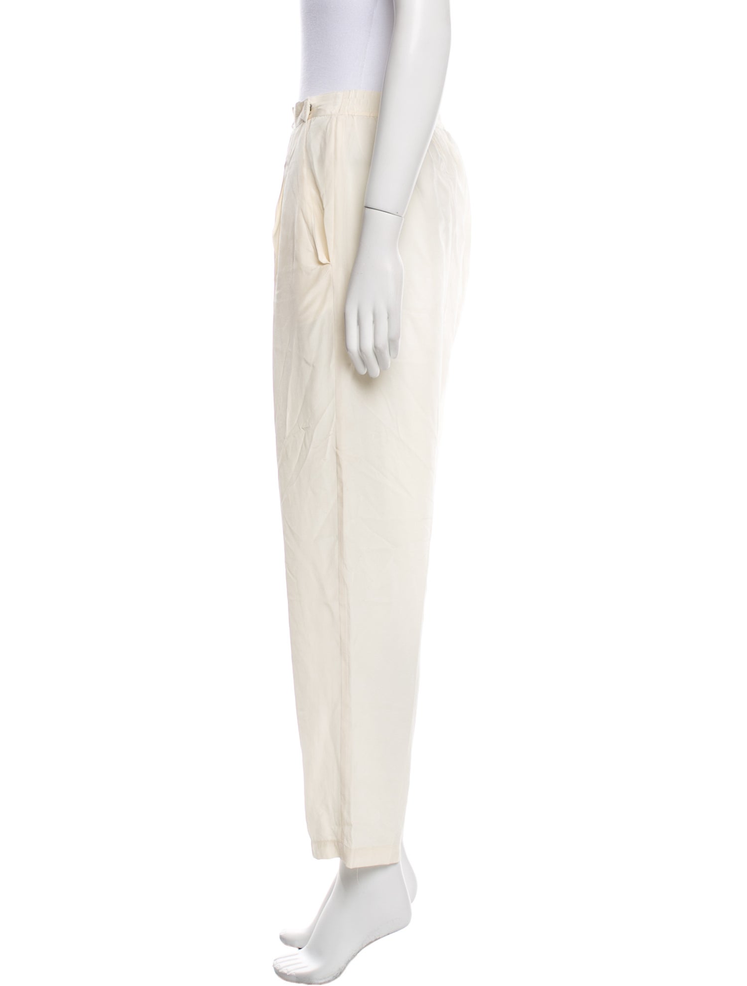 Bob Mackie Silk Straight Leg Pants