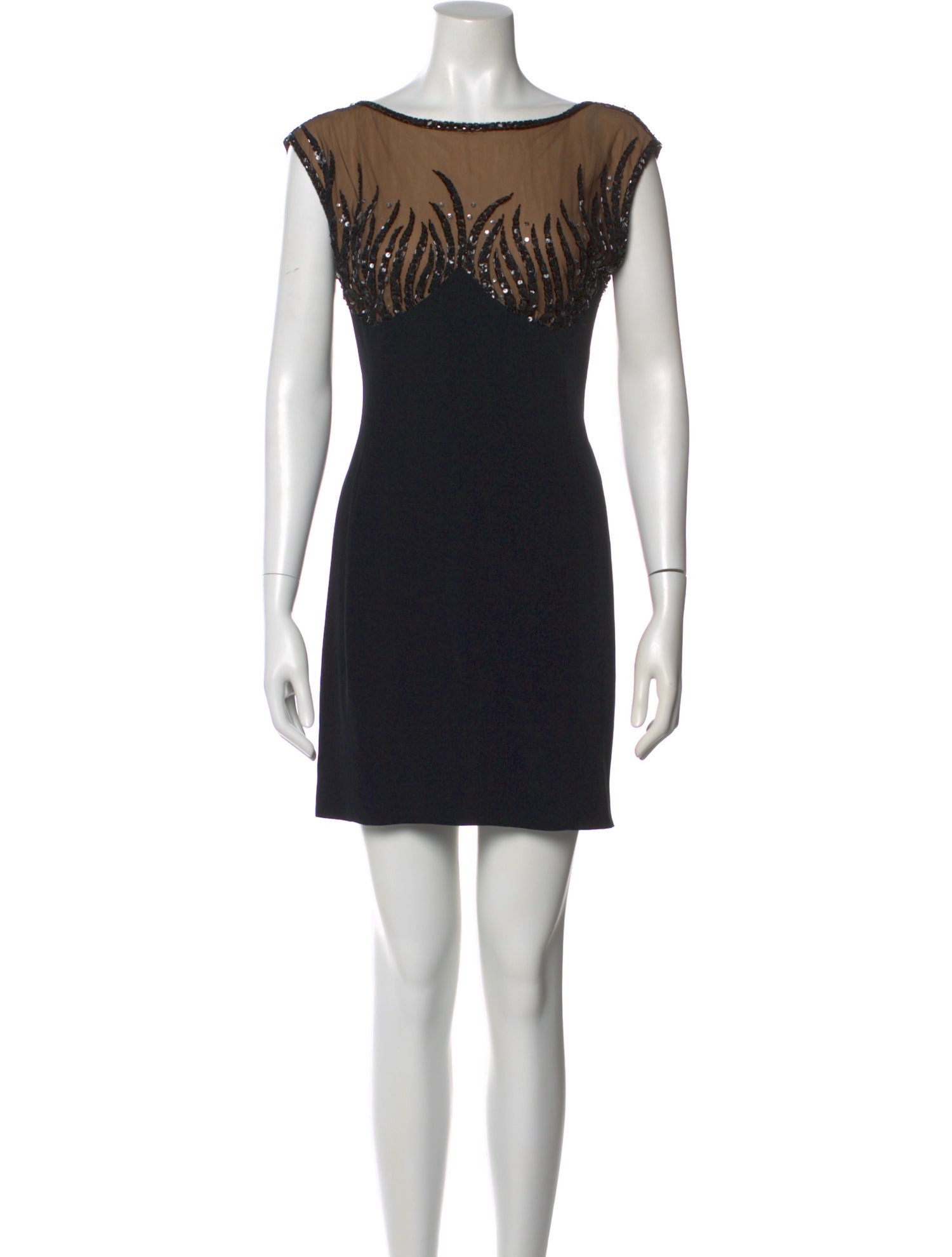 Bob Mackie Bateau Neckline Mini Dress