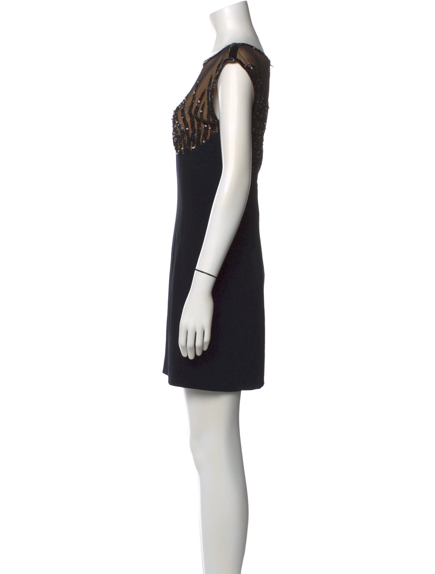 Bob Mackie Bateau Neckline Mini Dress