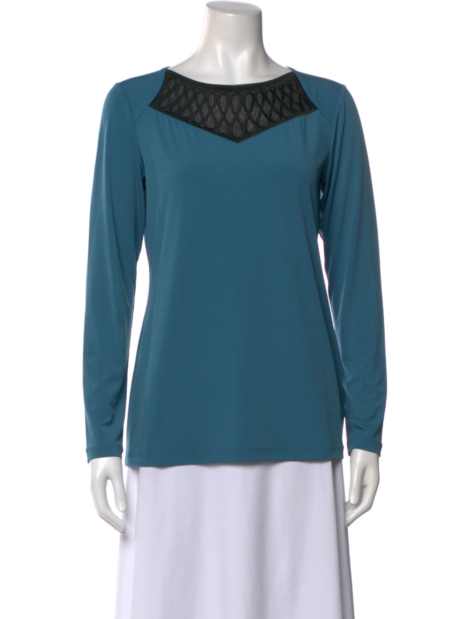 Bob Mackie Bateau Neckline Long Sleeve Top