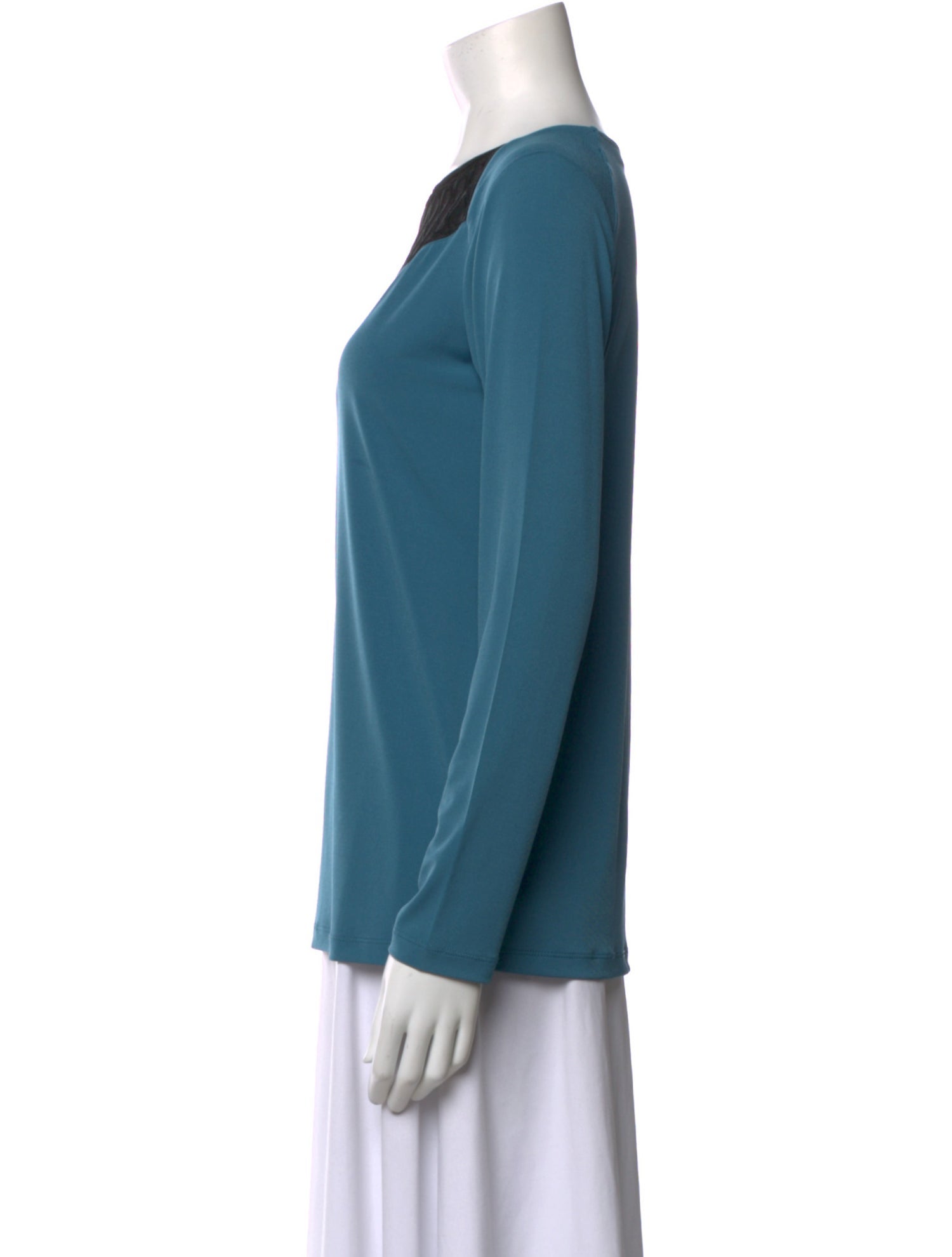 Bob Mackie Bateau Neckline Long Sleeve Top