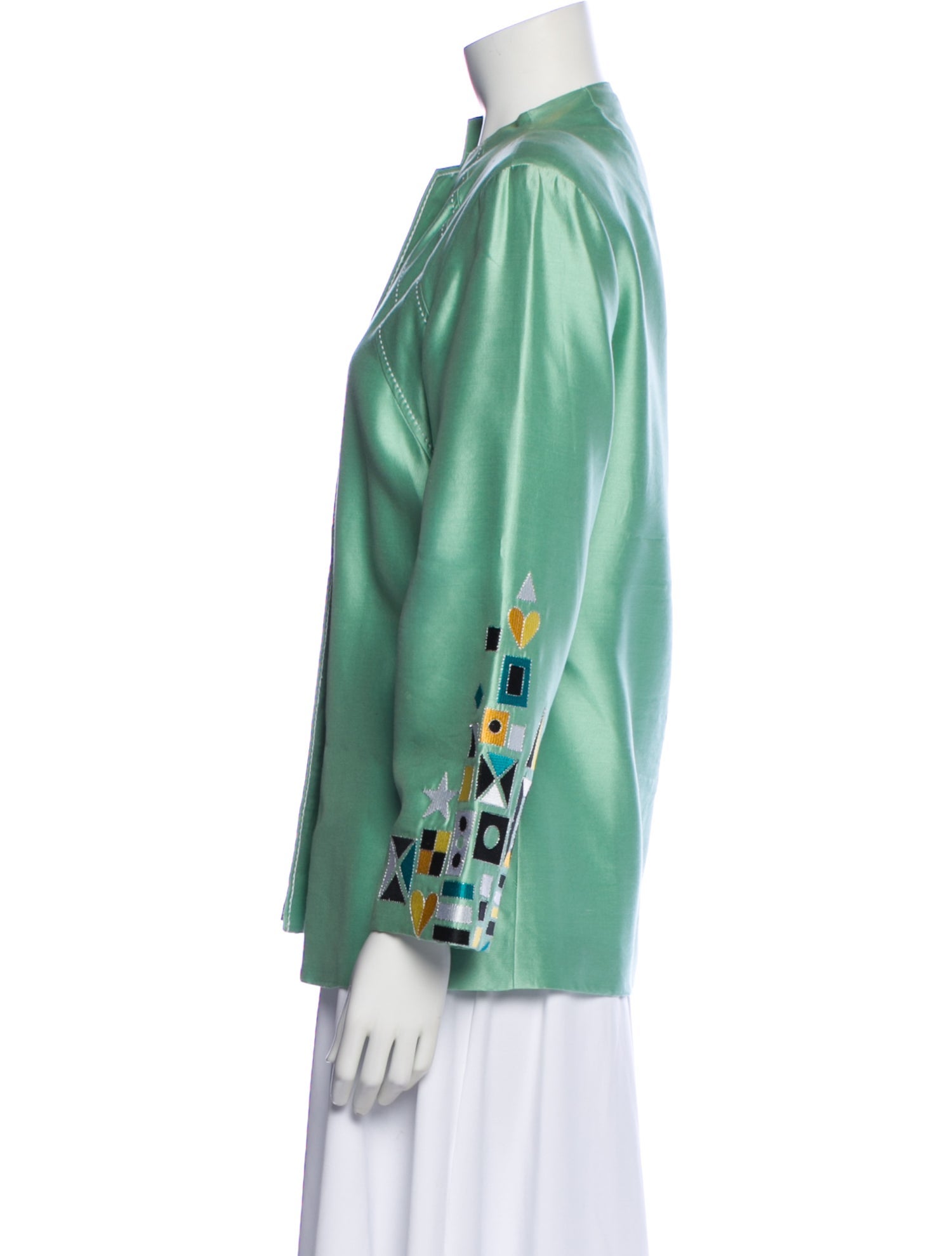 Bob Mackie Silk Printed Evening Jacket