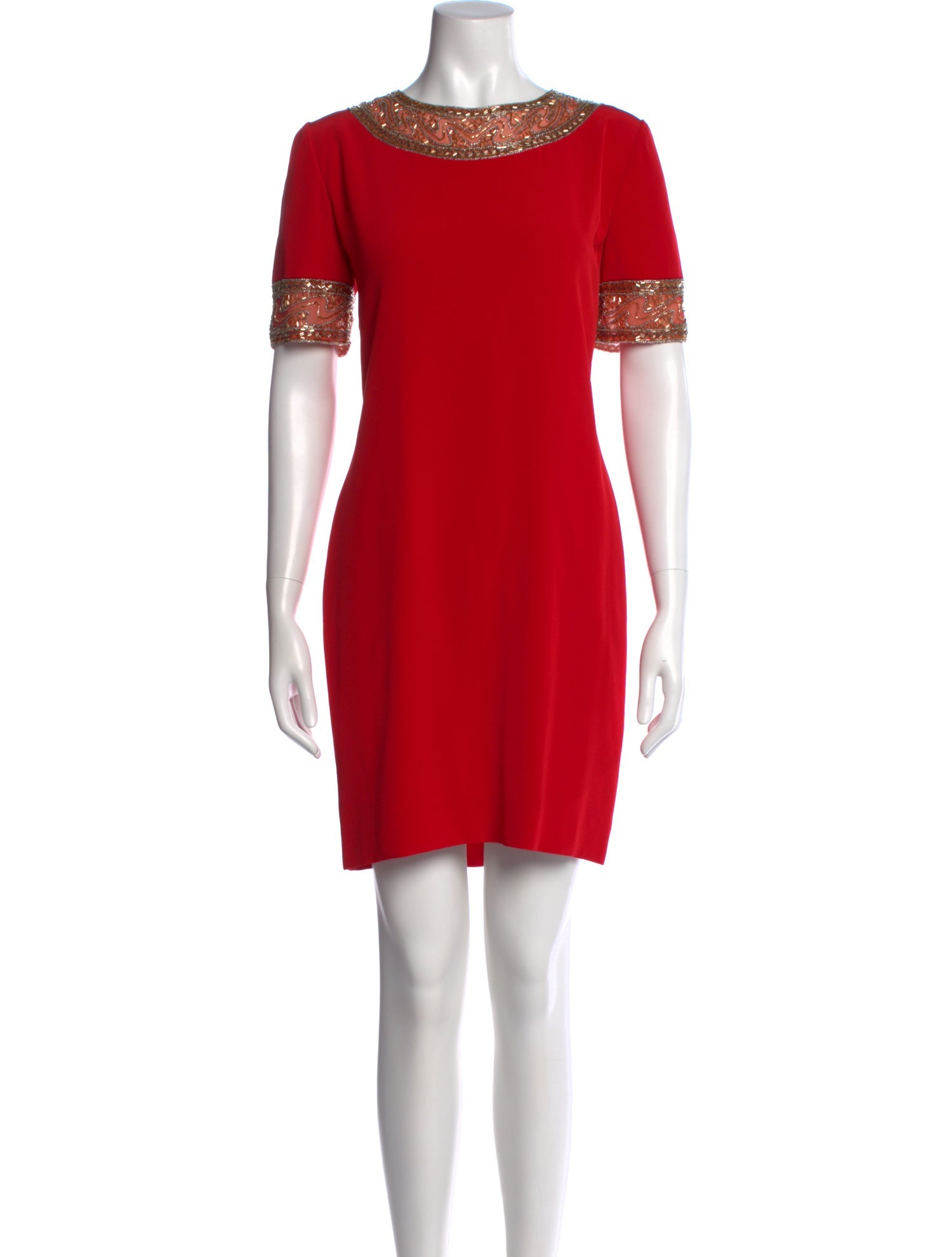 Bob Mackie Bateau Neckline Mini Dress