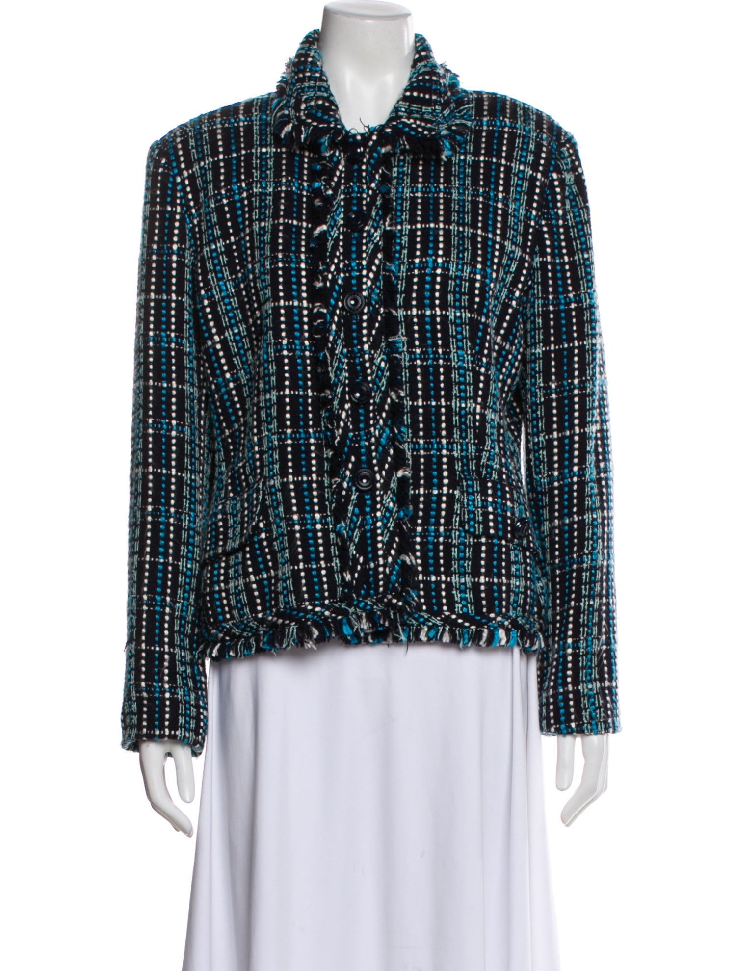 Bob Mackie Tweed Pattern Evening Jacket