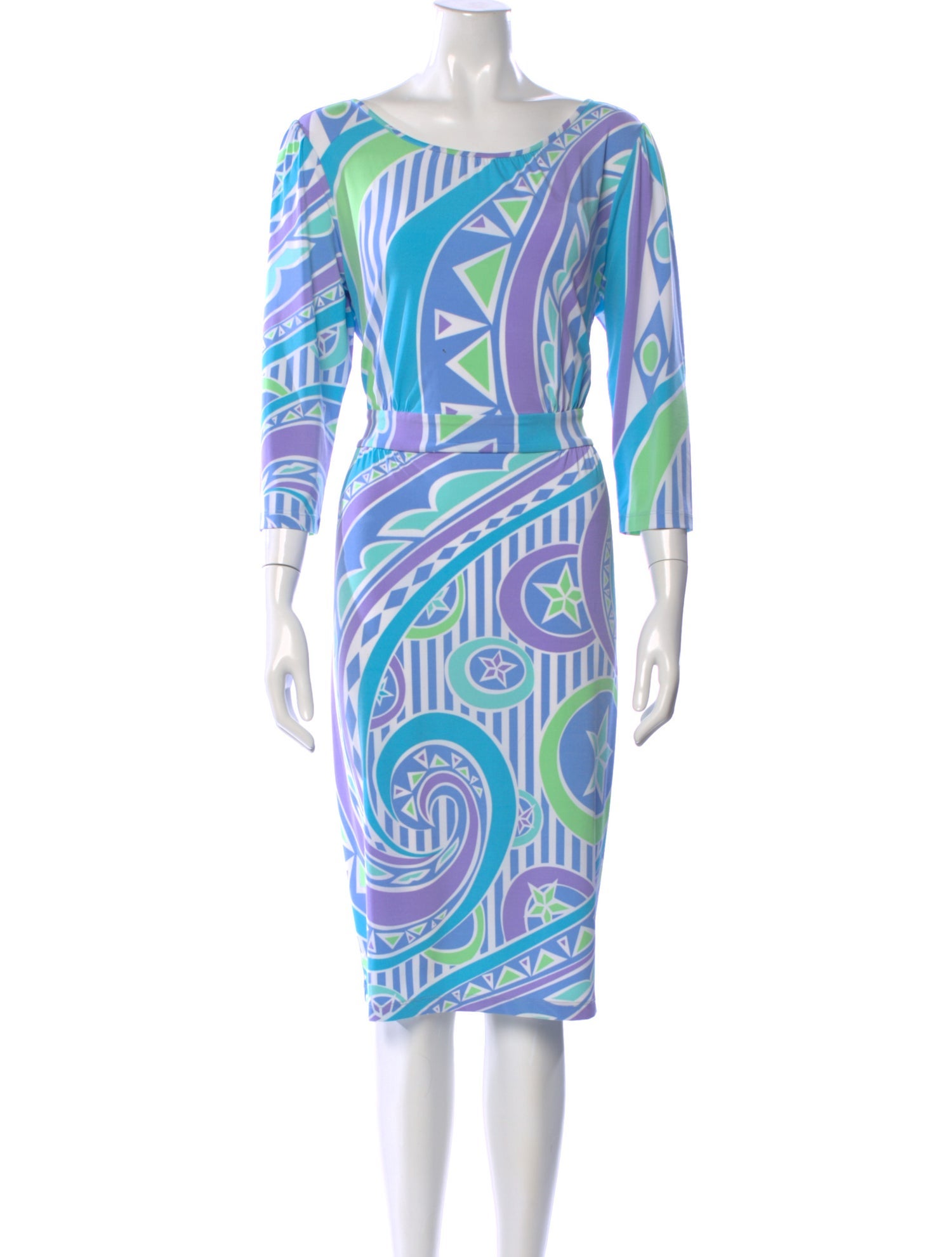Bob Mackie Printed Knee-Length Dress